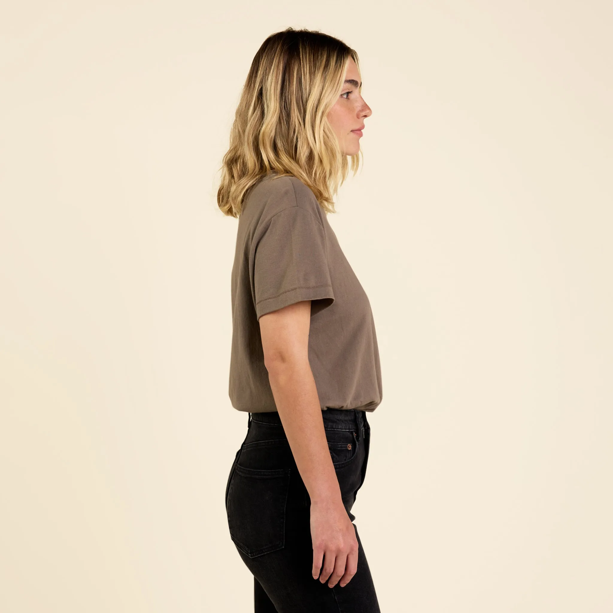 Soft Cotton Everyday T-Shirt Bodysuit | Mocha sold by nuuds product image thumbnail 3