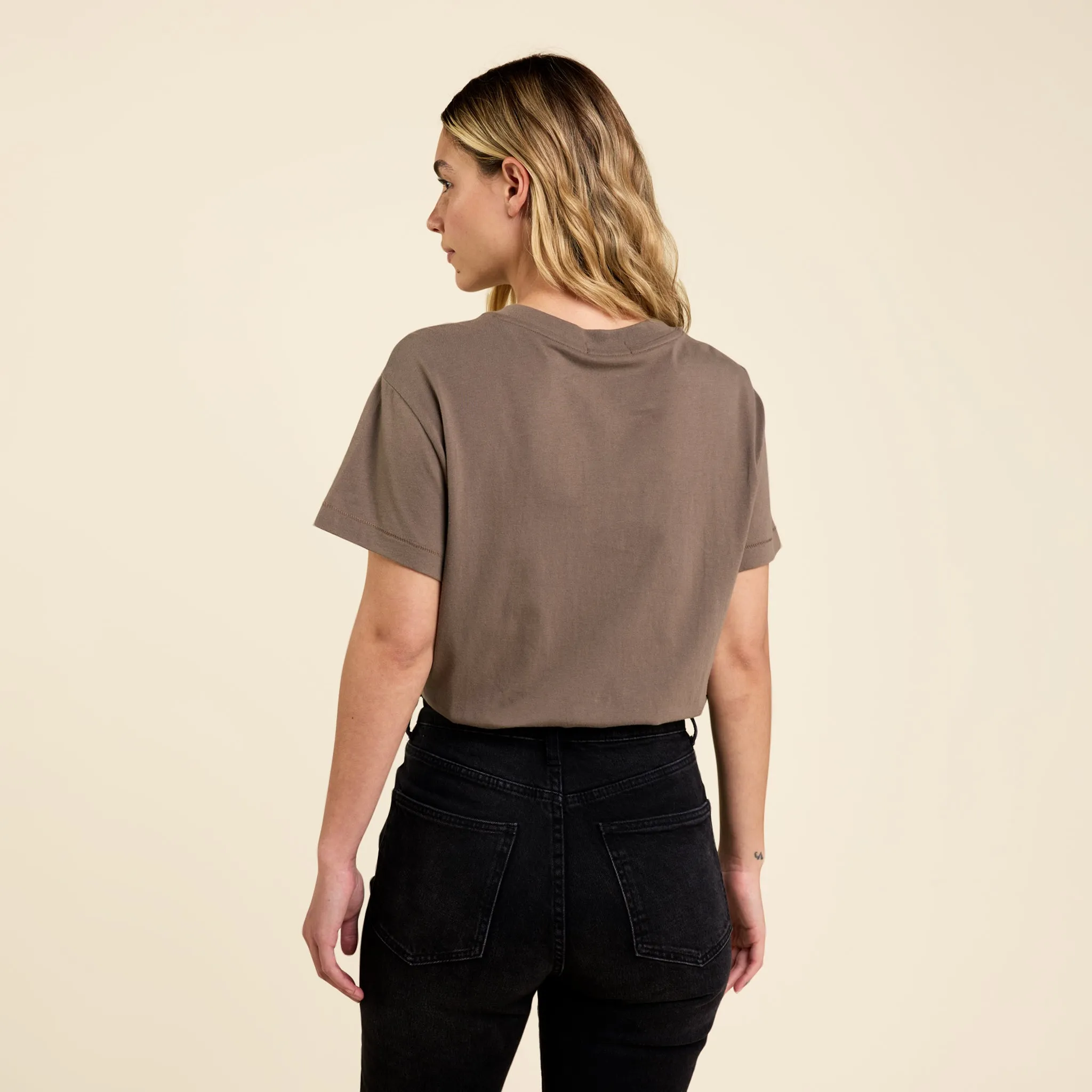 Soft Cotton Everyday T-Shirt Bodysuit | Mocha sold by nuuds product image thumbnail 4
