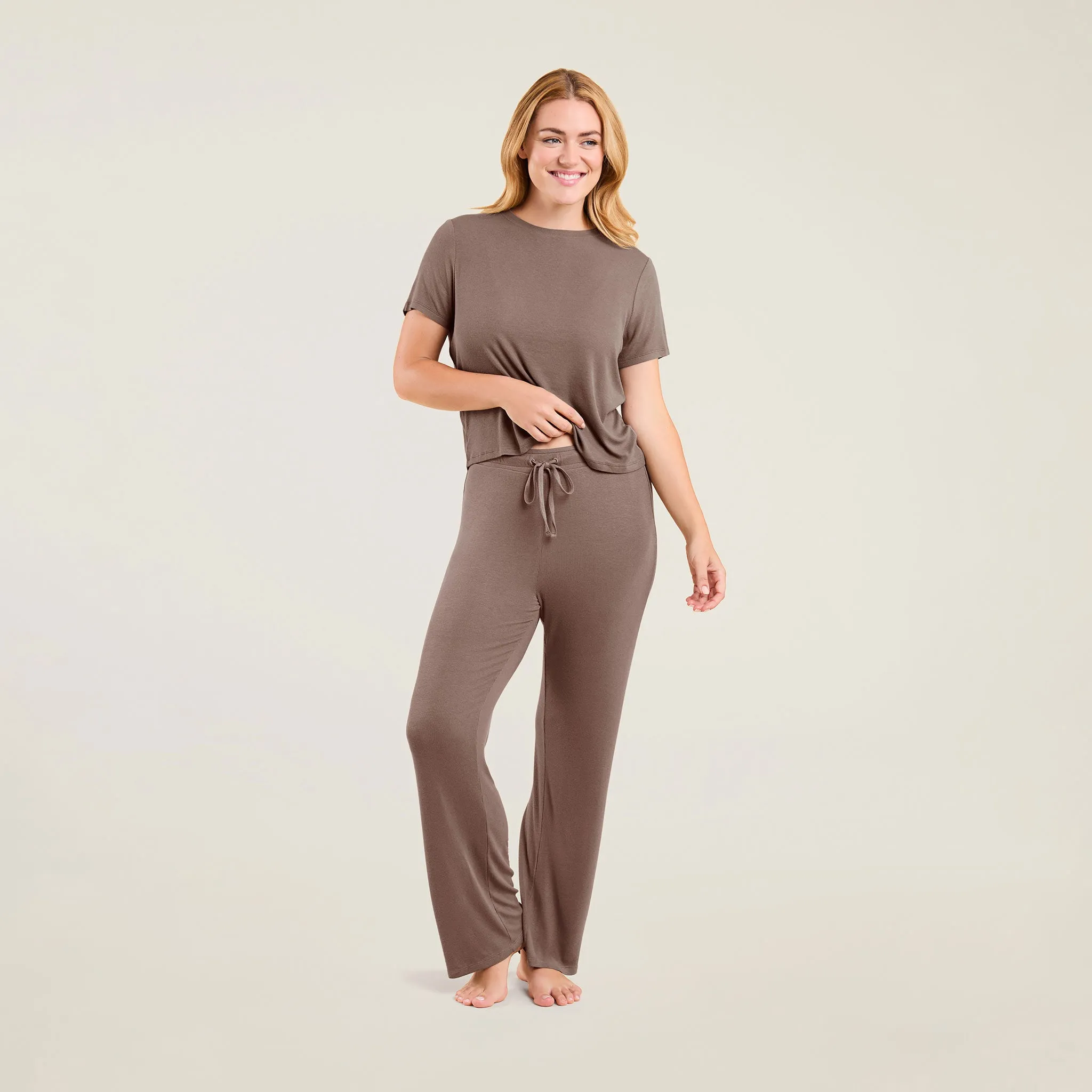 Ribbed Pajama Set | Mocha sold by nuuds product image thumbnail 2