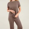 Ribbed Pajama Set | Mocha sold by nuuds