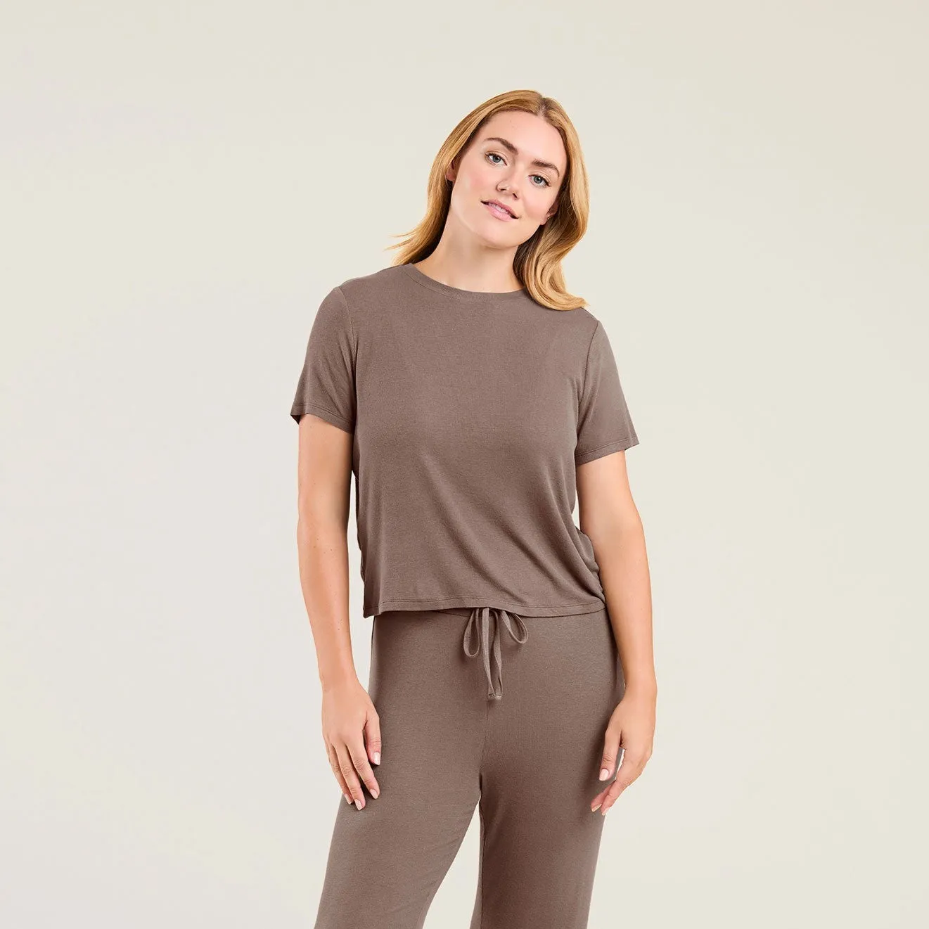 Ribbed Pajama Set | Mocha sold by nuuds