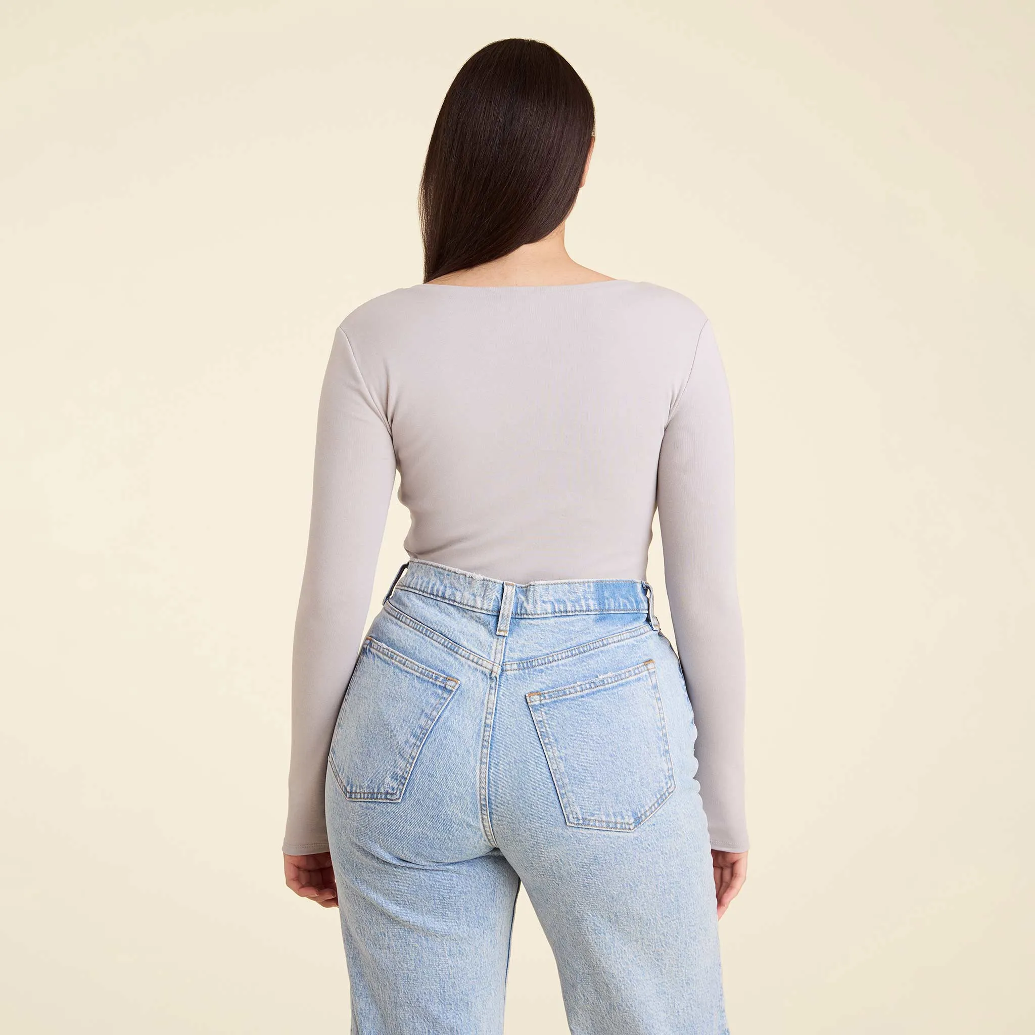 Hook & Eye Bodysuit | Stone sold by nuuds product image thumbnail 4