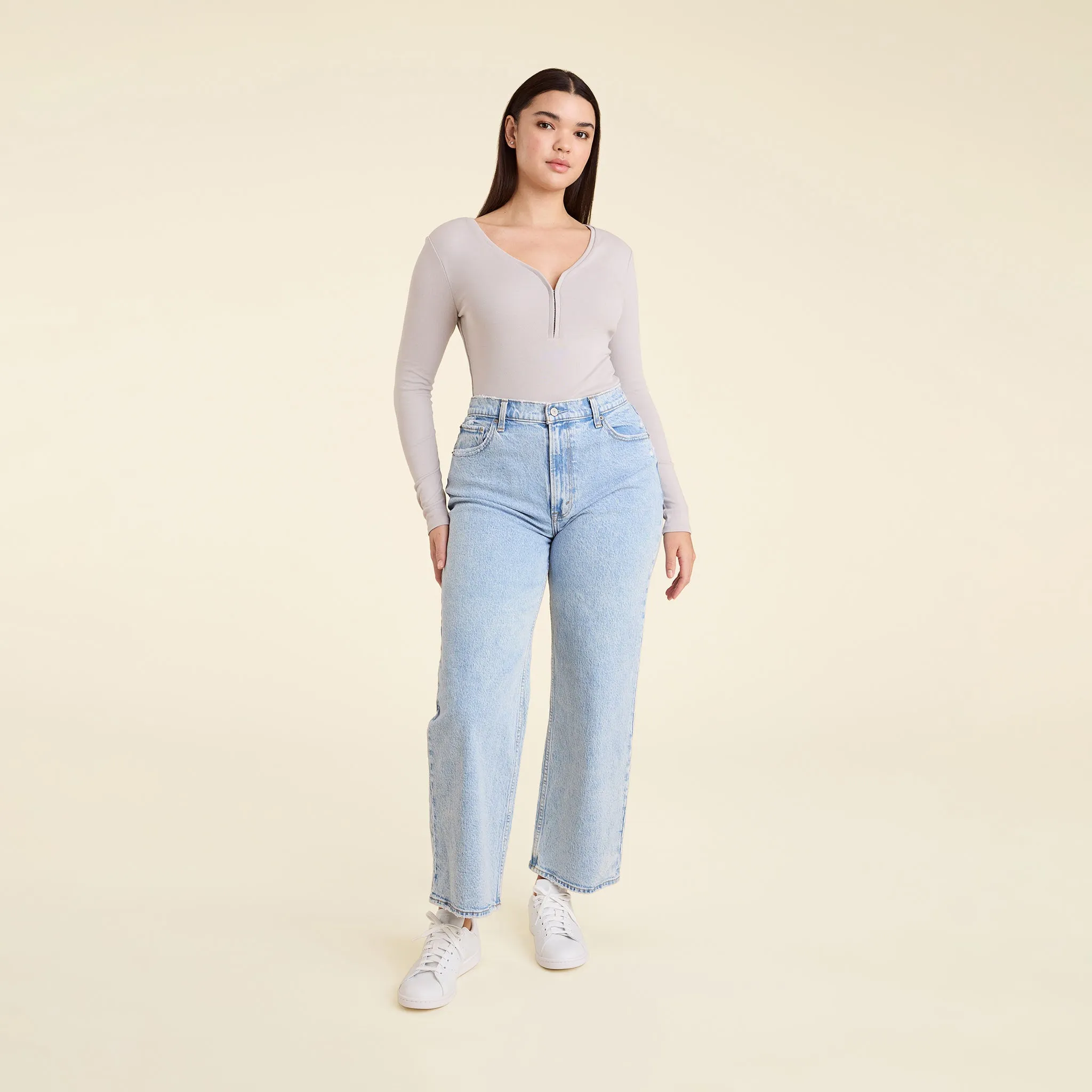 Hook & Eye Bodysuit | Stone sold by nuuds product image thumbnail 2