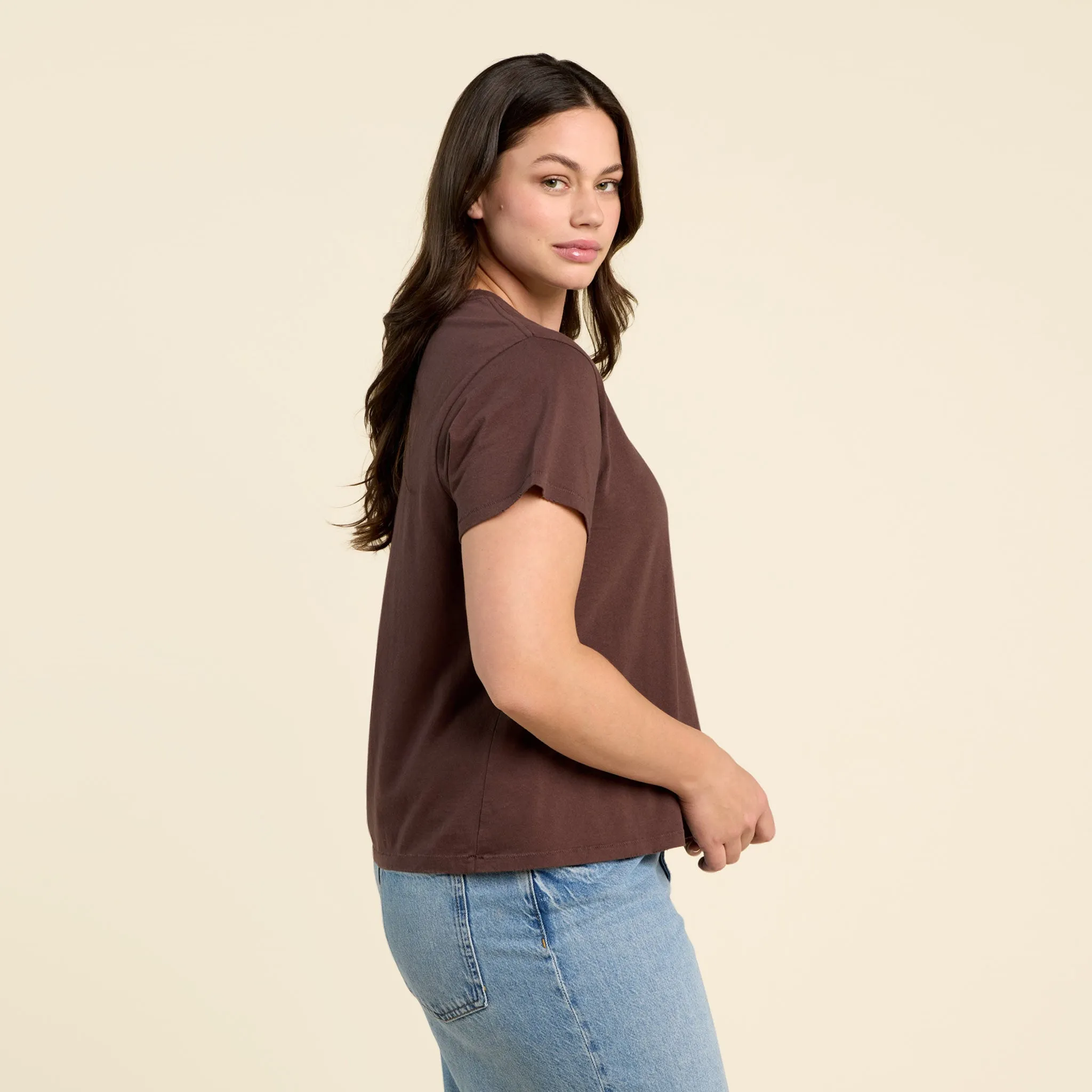 Vintage Cotton Everyday T-Shirt | Coffee sold by nuuds product image thumbnail 3