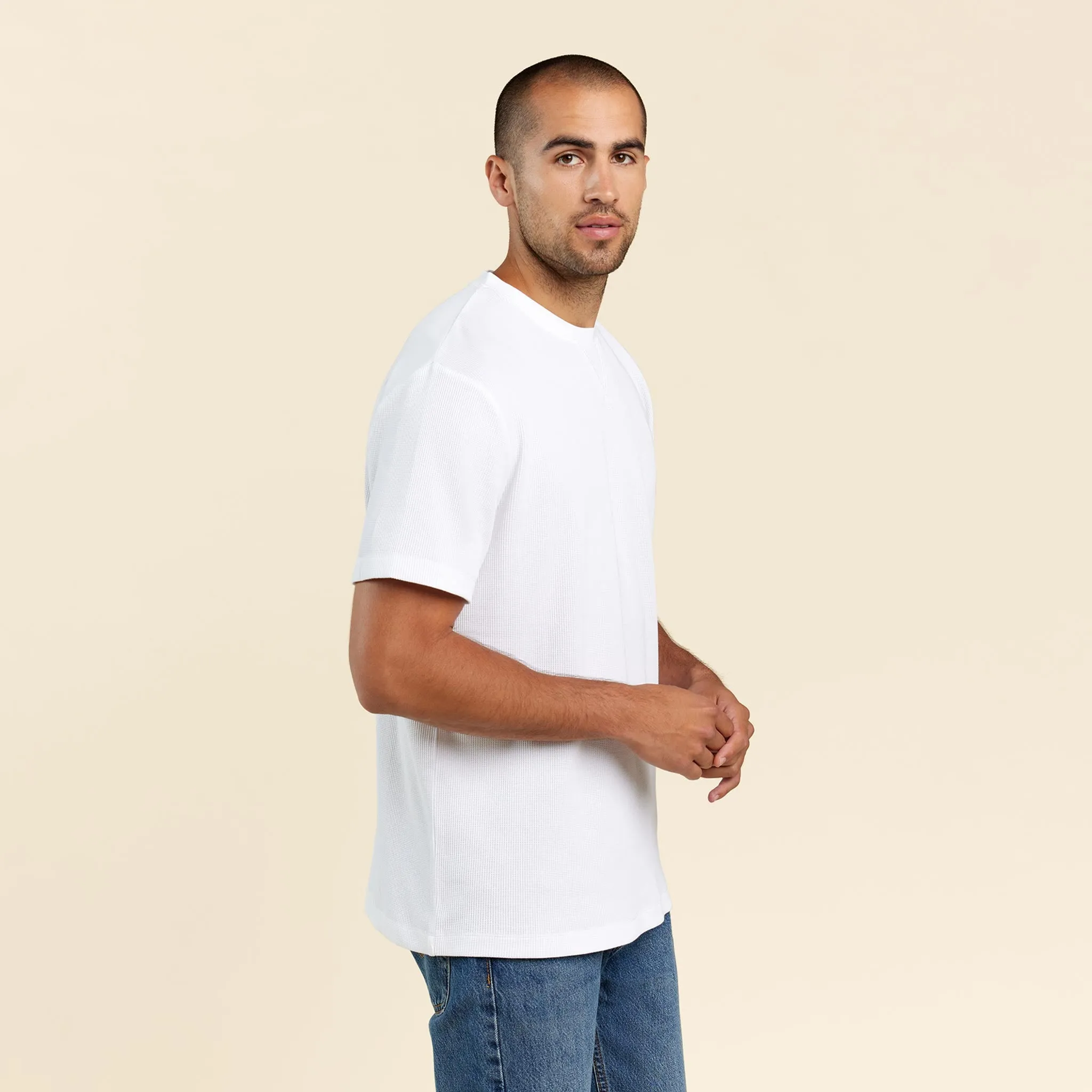 Waffle T-Shirt | White sold by nuuds product image thumbnail 3