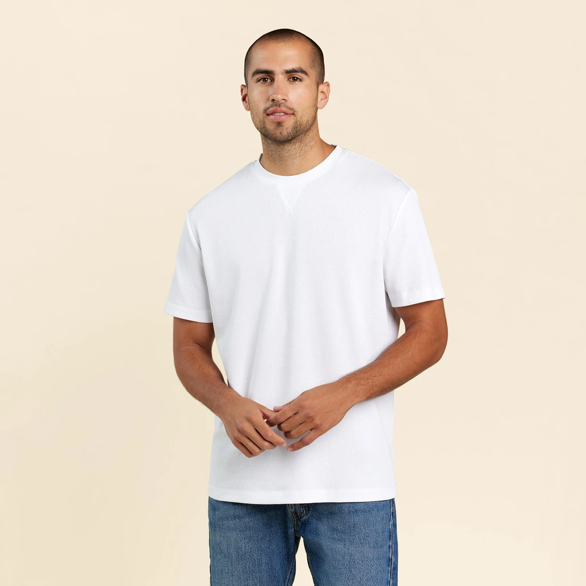 Waffle T-Shirt | White sold by nuuds