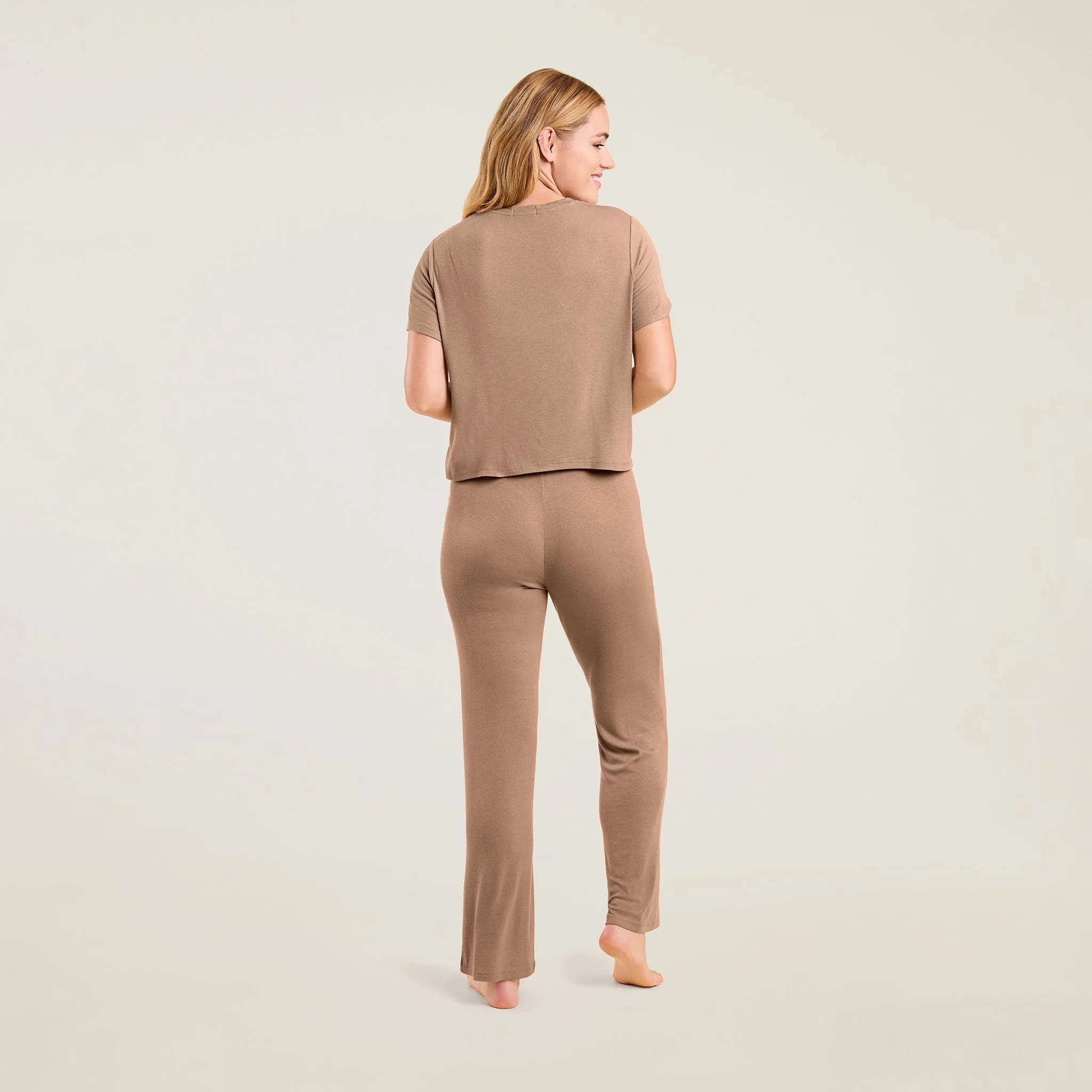 Ribbed Pajama Set | Cinnamon sold by nuuds product image thumbnail 4