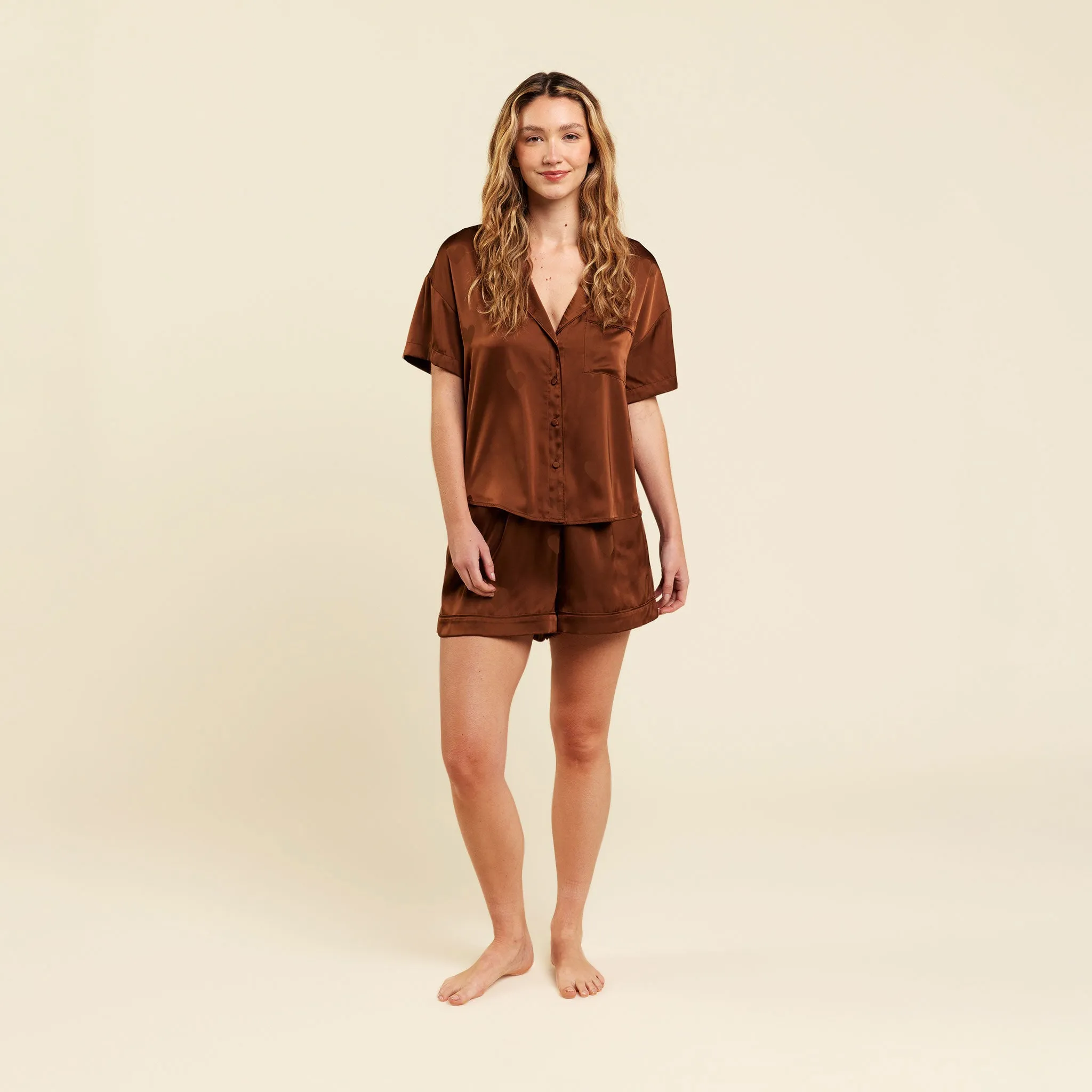 Heart Pajama Set | Chocolate sold by nuuds product image thumbnail 2