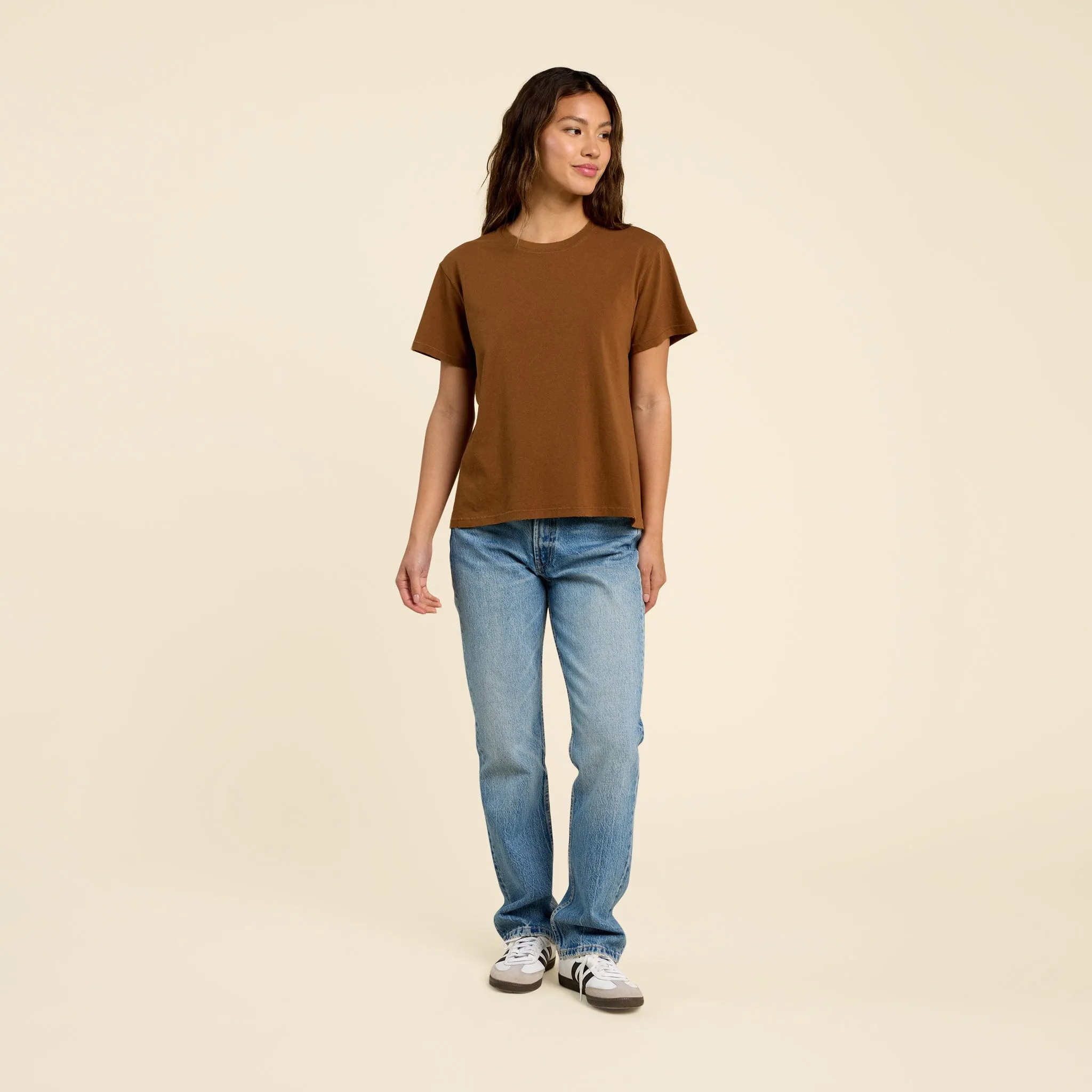 Vintage Cotton Everyday T-Shirt | Chocolate sold by nuuds product image thumbnail 2