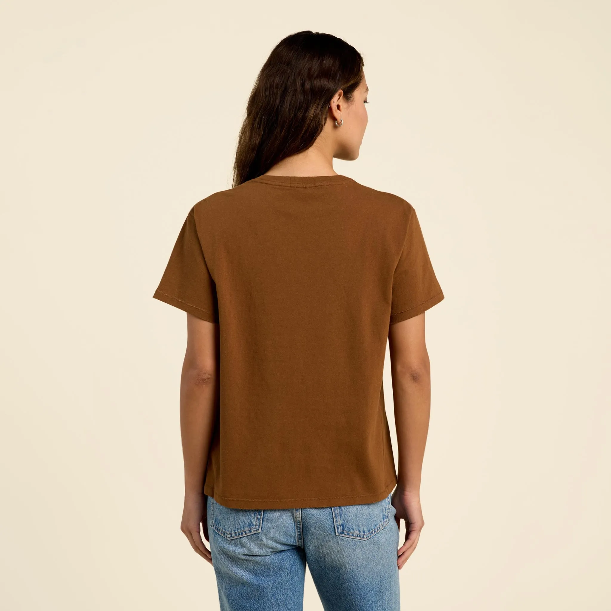 Vintage Cotton Everyday T-Shirt | Chocolate sold by nuuds product image thumbnail 4