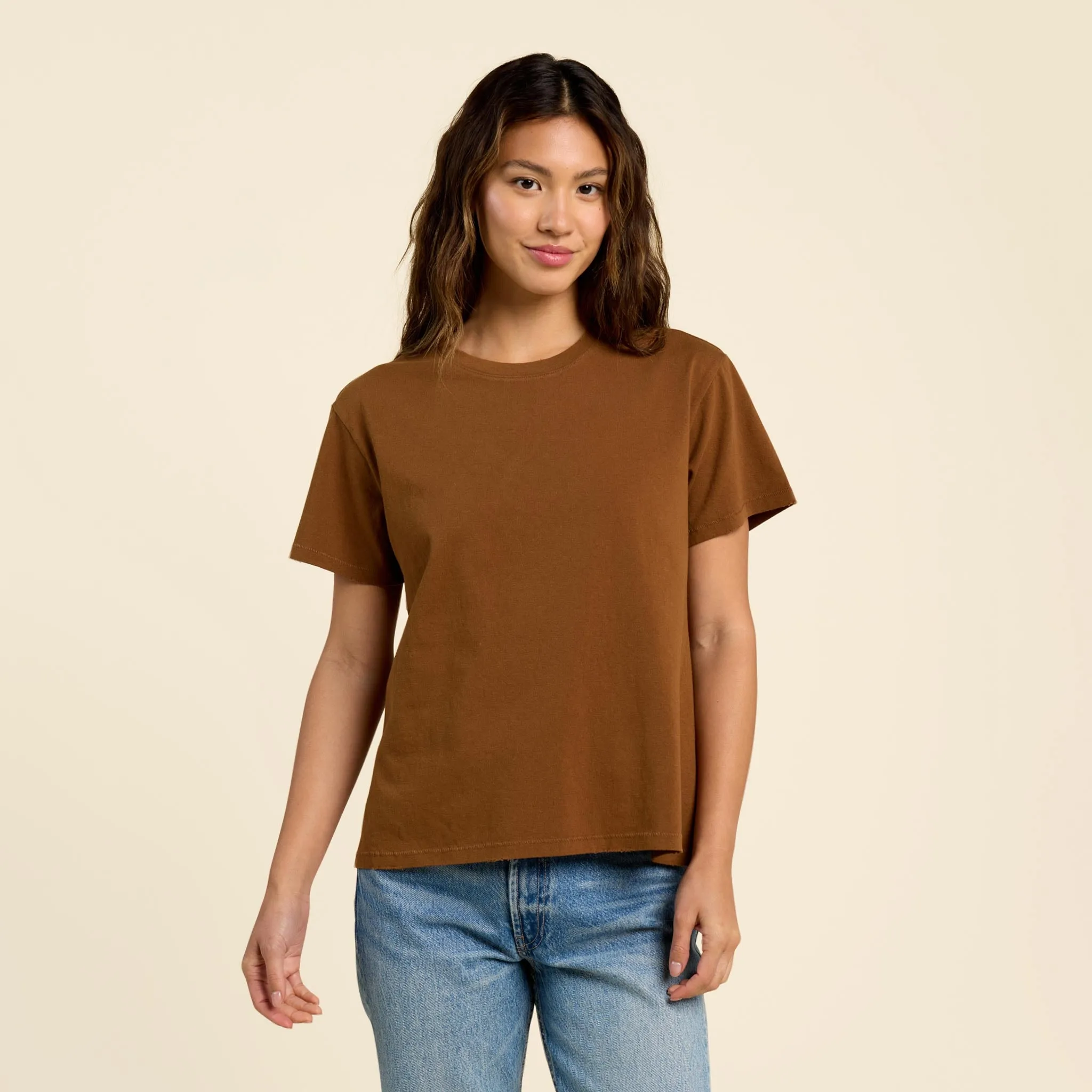 Vintage Cotton Everyday T-Shirt | Chocolate sold by nuuds