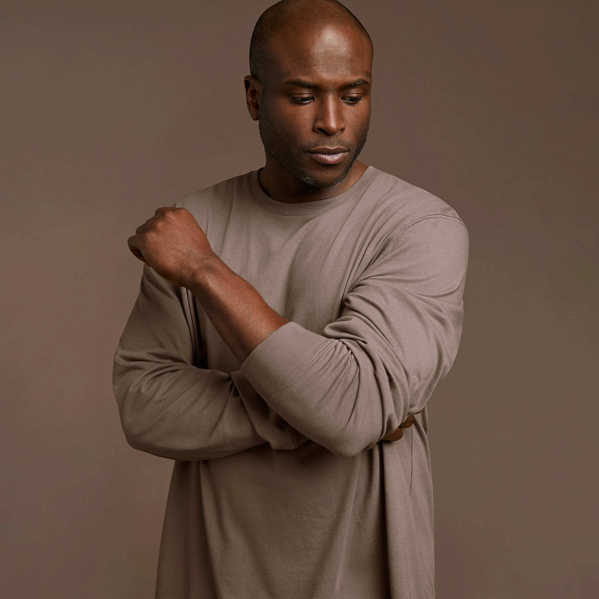 Long Sleeve Boxy Tee | Mocha sold by nuuds product image thumbnail 5