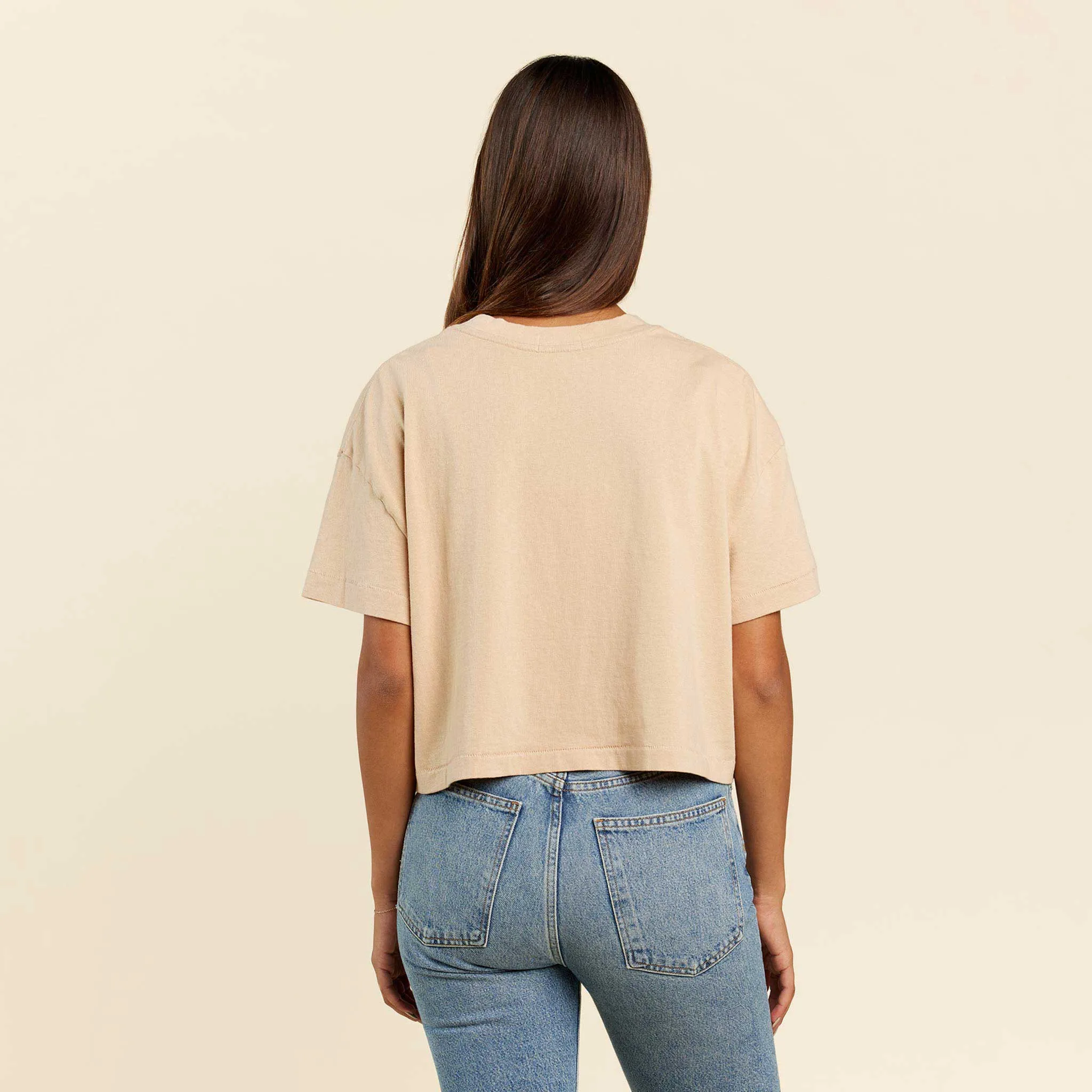 Vintage Cotton Cropped Tee | Oat sold by nuuds product image thumbnail 4