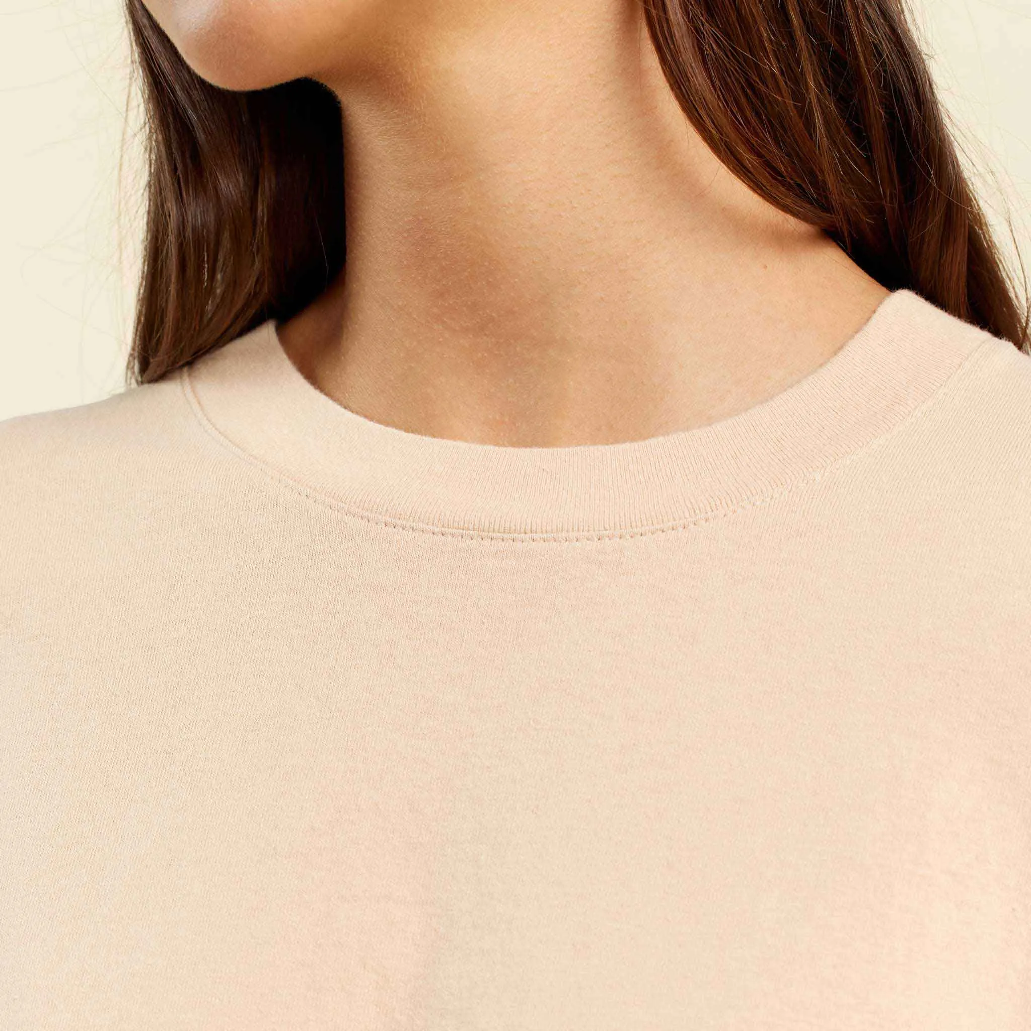 Vintage Cotton Cropped Tee | Oat sold by nuuds product image thumbnail 5