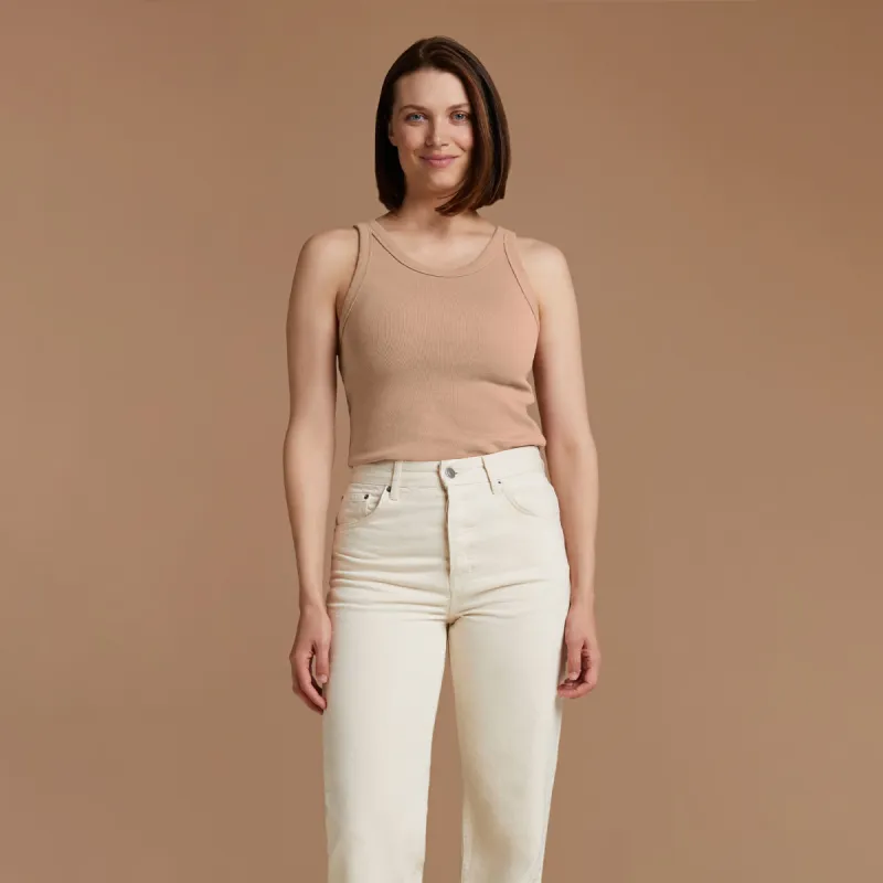 Essential Rib Tank Top | Cinnamon sold by nuuds