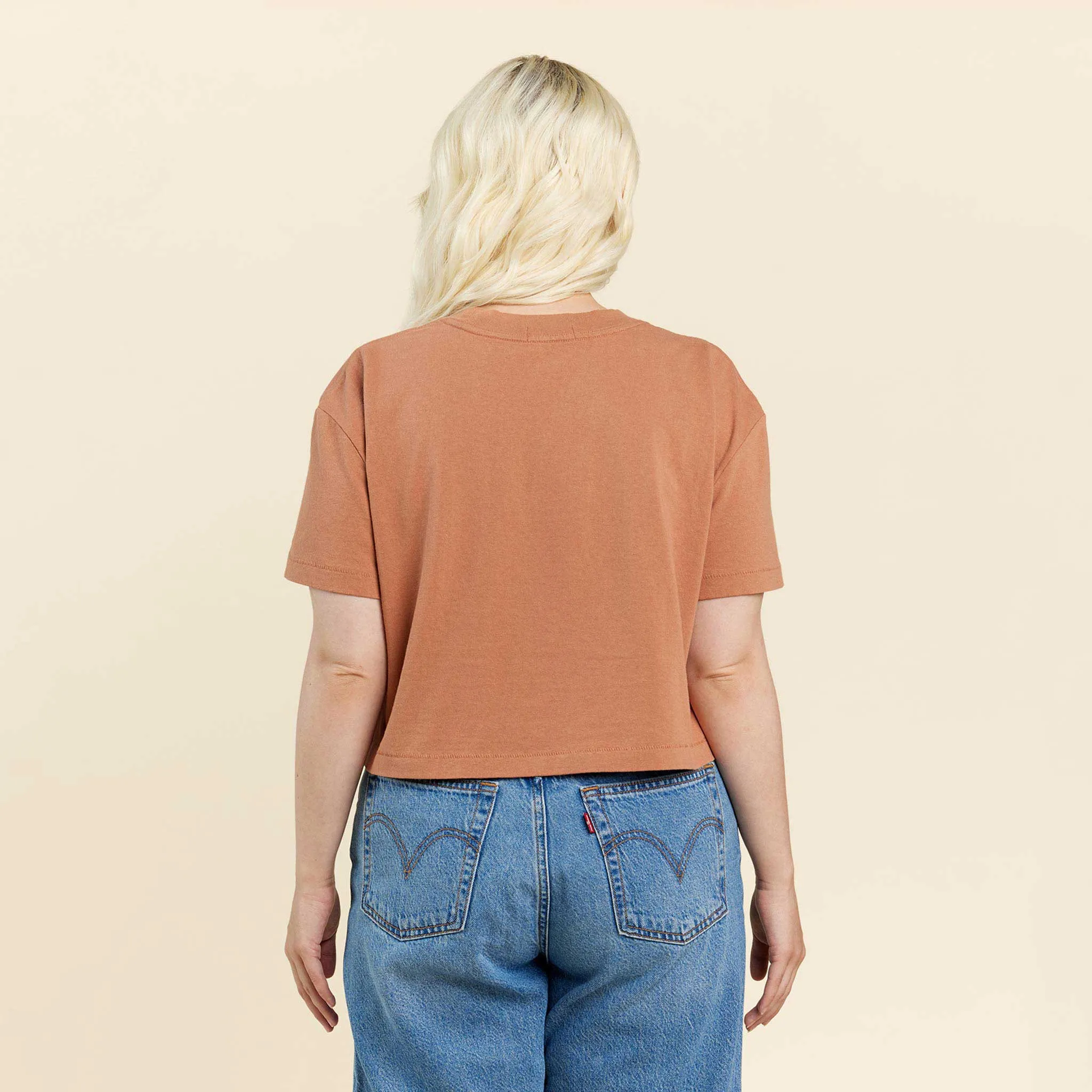 Vintage Cotton Cropped Tee | Clay sold by nuuds product image thumbnail 4