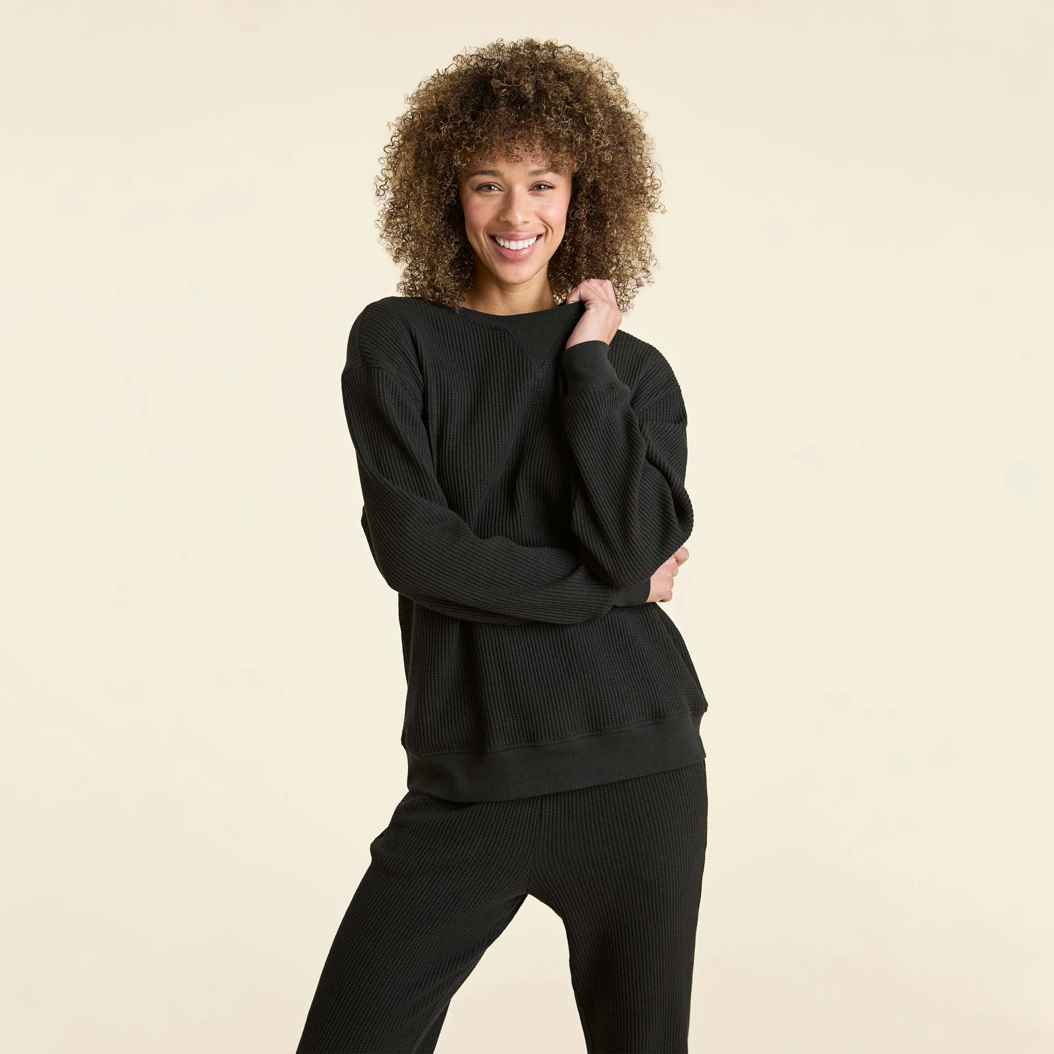 Waffle Crewneck Pullover sold by nuuds