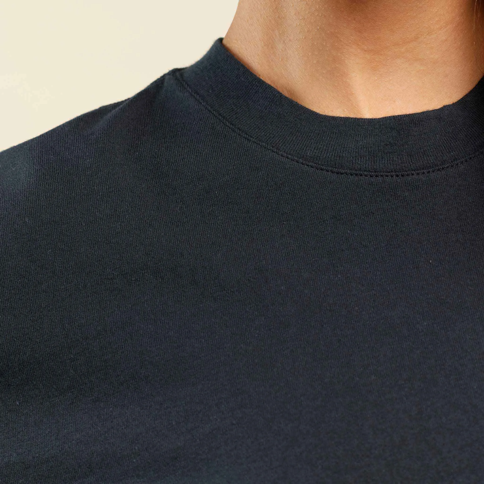 Vintage Cotton Cropped Tee | Black sold by nuuds product image thumbnail 5