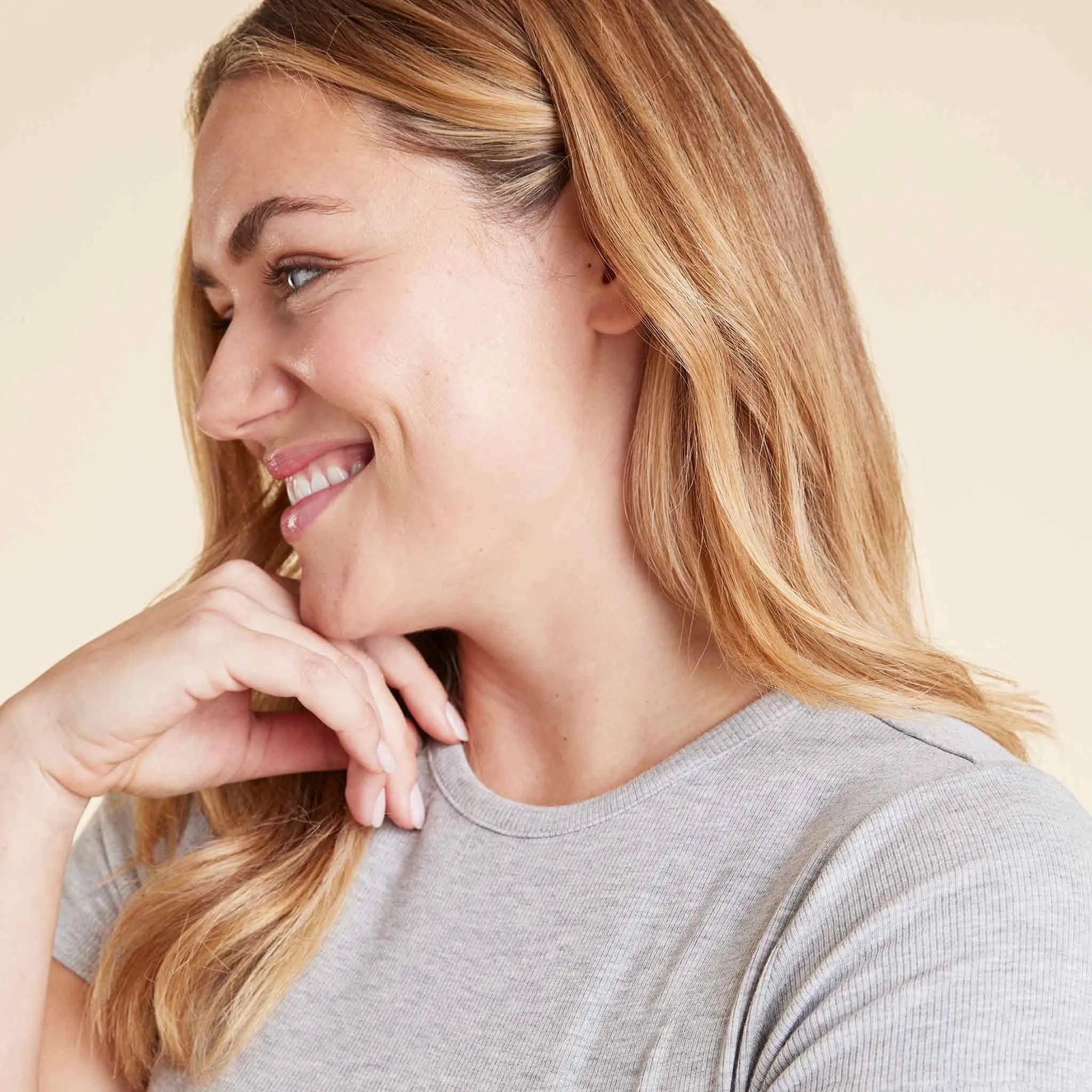 Slinky Rib Tee | Heather Grey sold by nuuds product image thumbnail 5