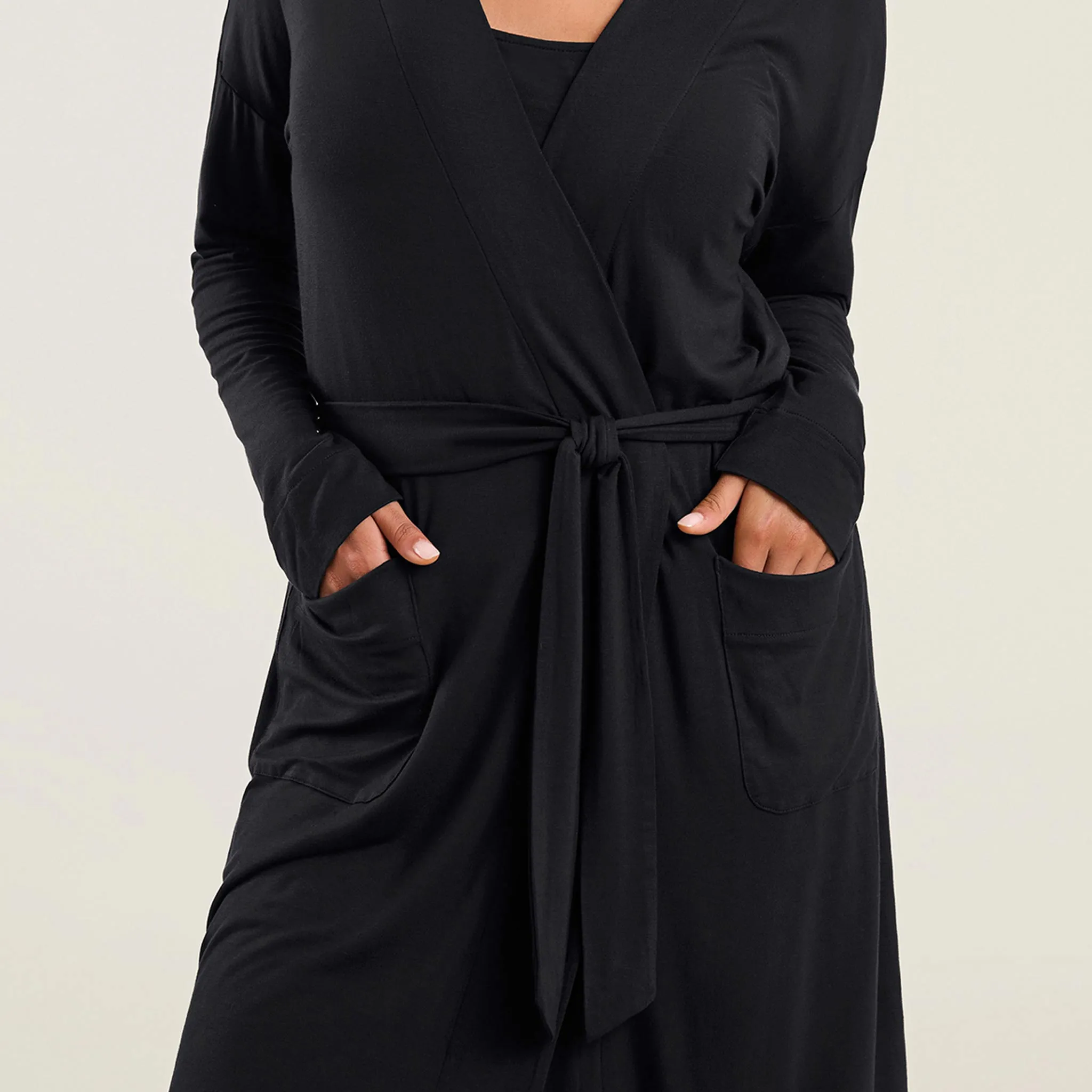 Lounge Robe | Black sold by nuuds product image thumbnail 5