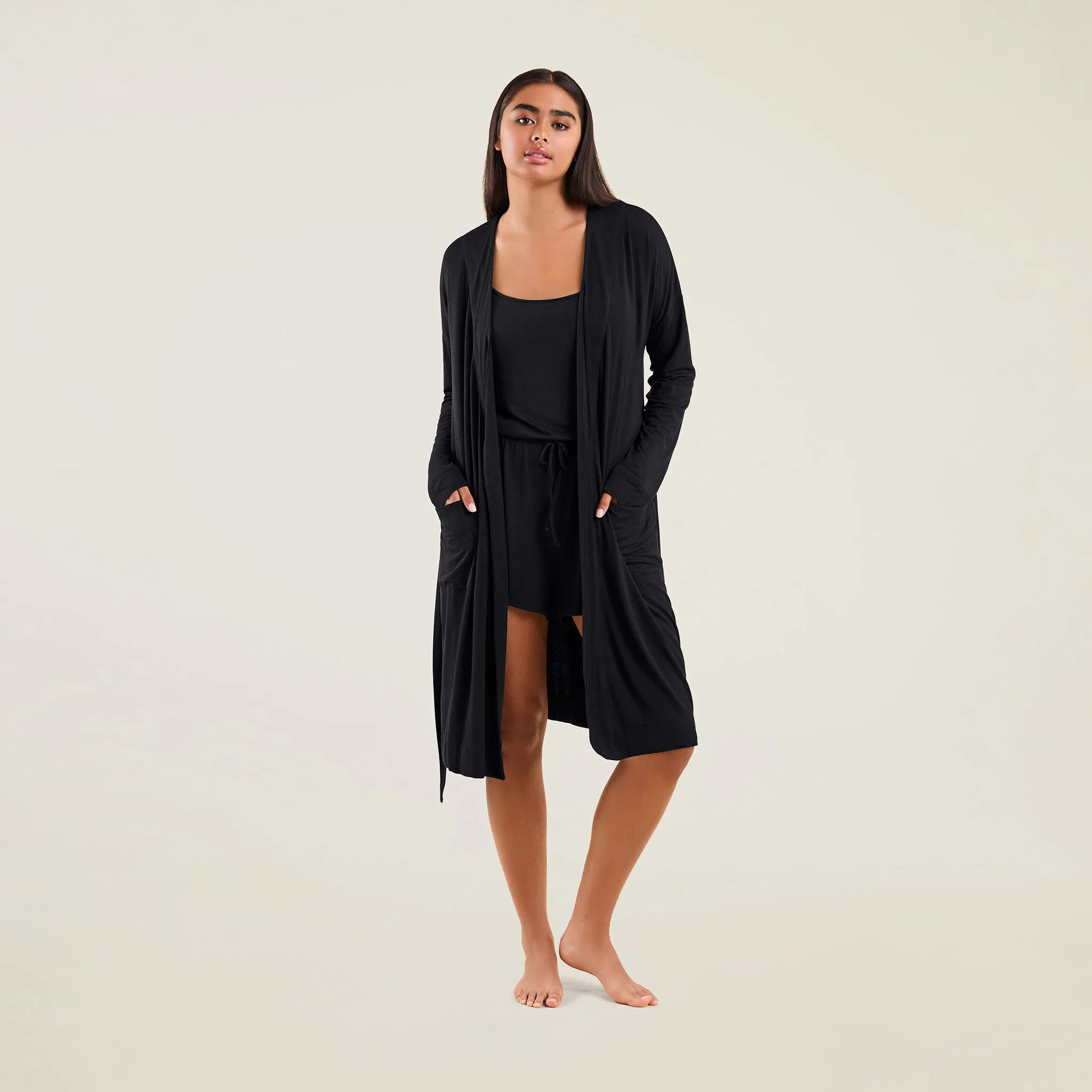 Lounge Robe | Black sold by nuuds product image thumbnail 2