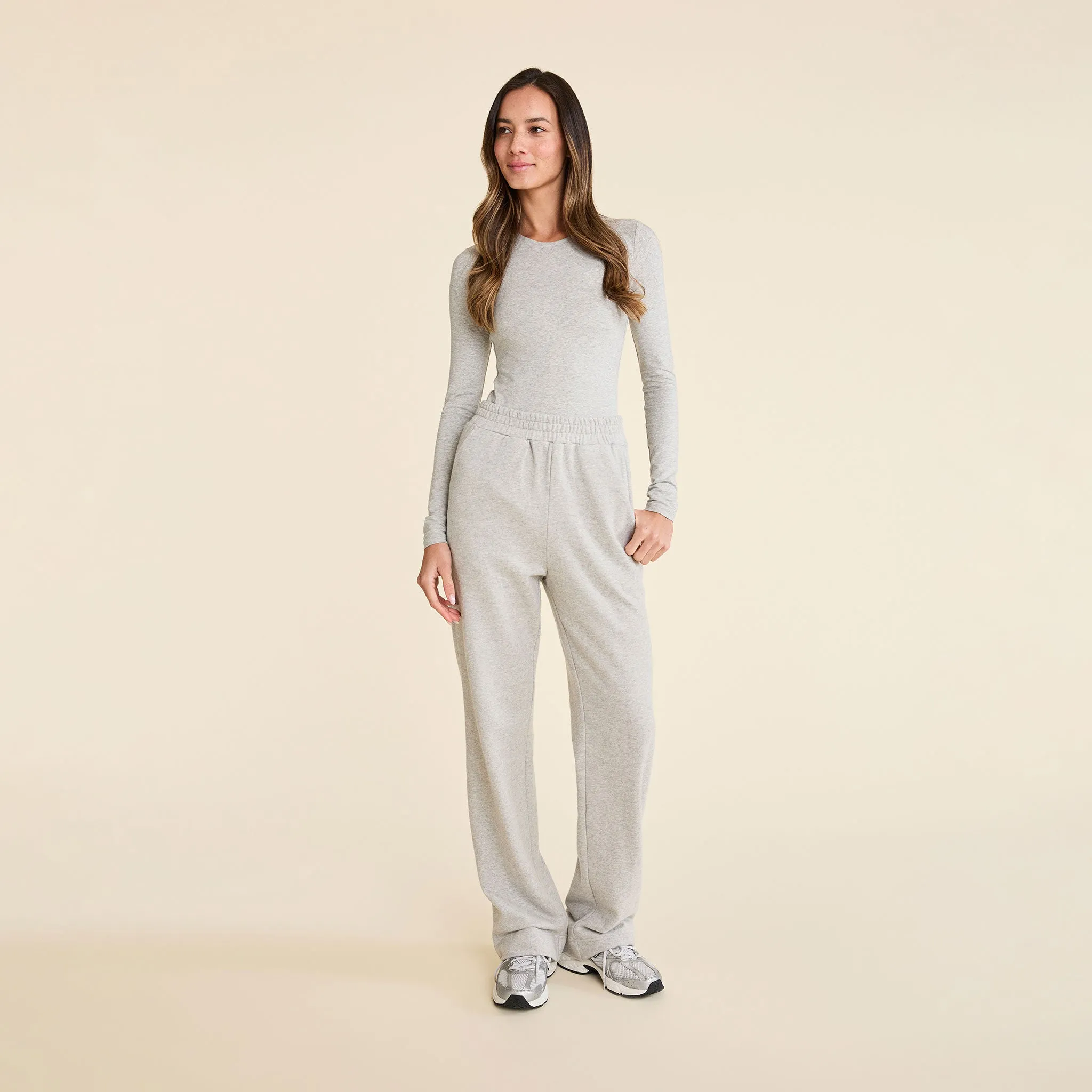 Wide Leg Sweatpant | Heather Grey sold by nuuds product image thumbnail 2