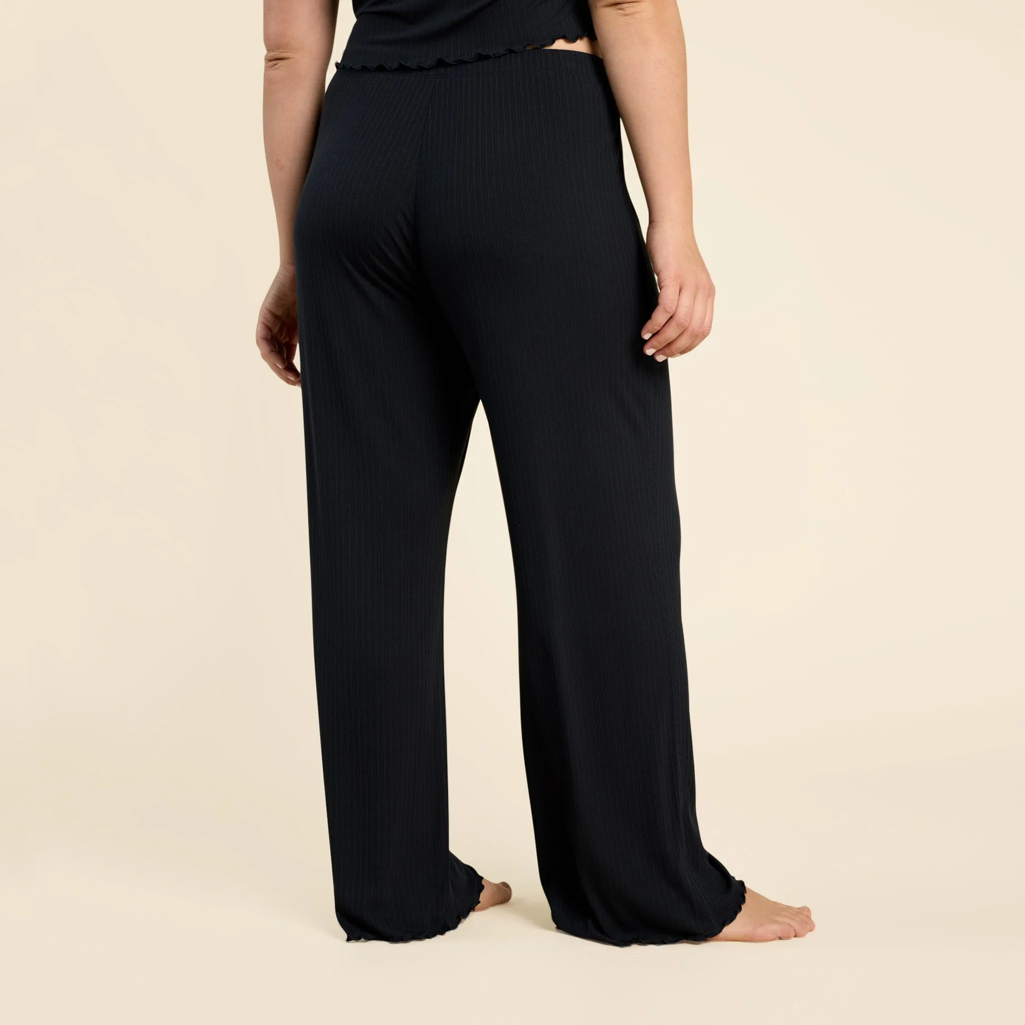 Mini Rib Wide Leg Pant sold by nuuds product image thumbnail 2