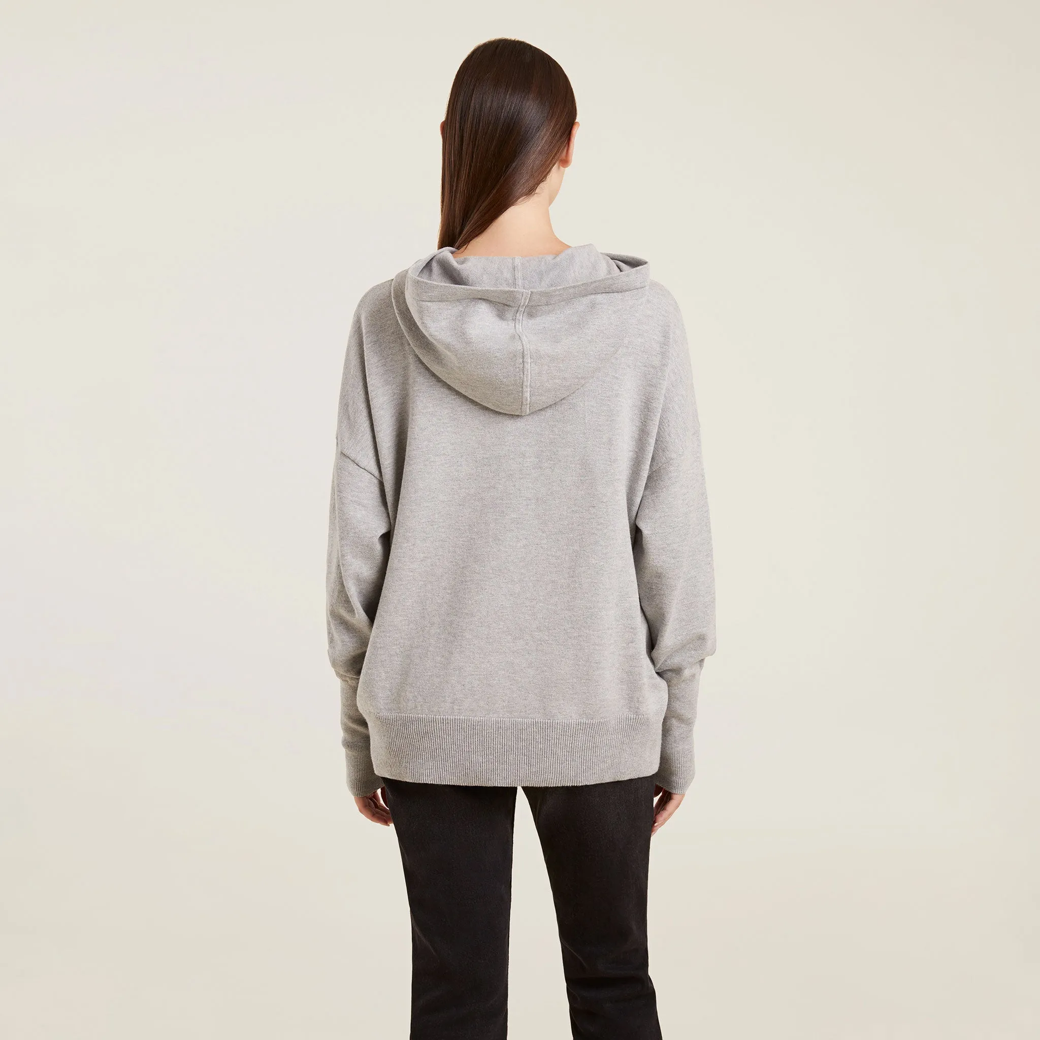 Luxe Knit Hoodie | Heather Grey sold by nuuds product image thumbnail 4