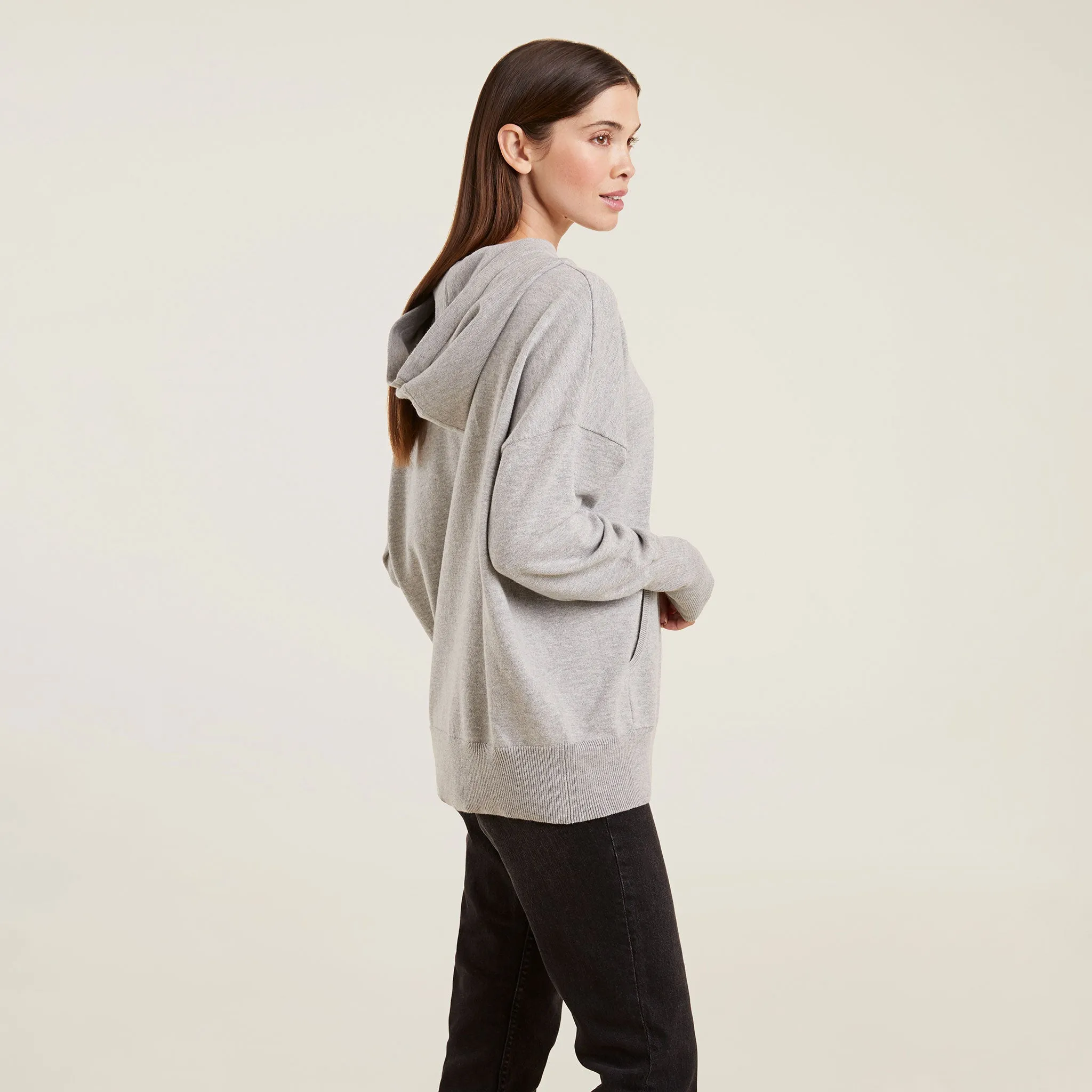 Luxe Knit Hoodie | Heather Grey sold by nuuds product image thumbnail 3