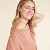 Vintage Cotton Off The Shoulder T-Shirt | Clay sold by nuuds