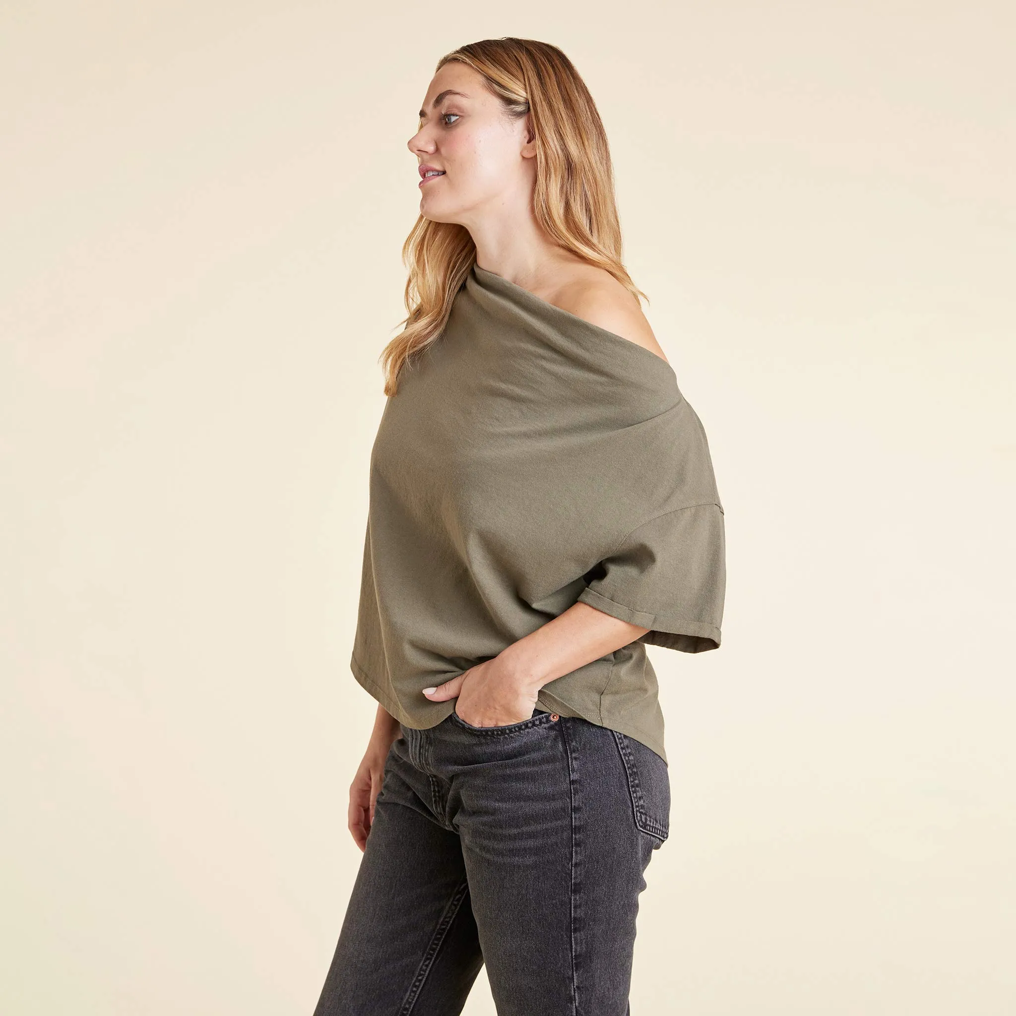 Vintage Cotton Off The Shoulder T-Shirt sold by nuuds product image thumbnail 2