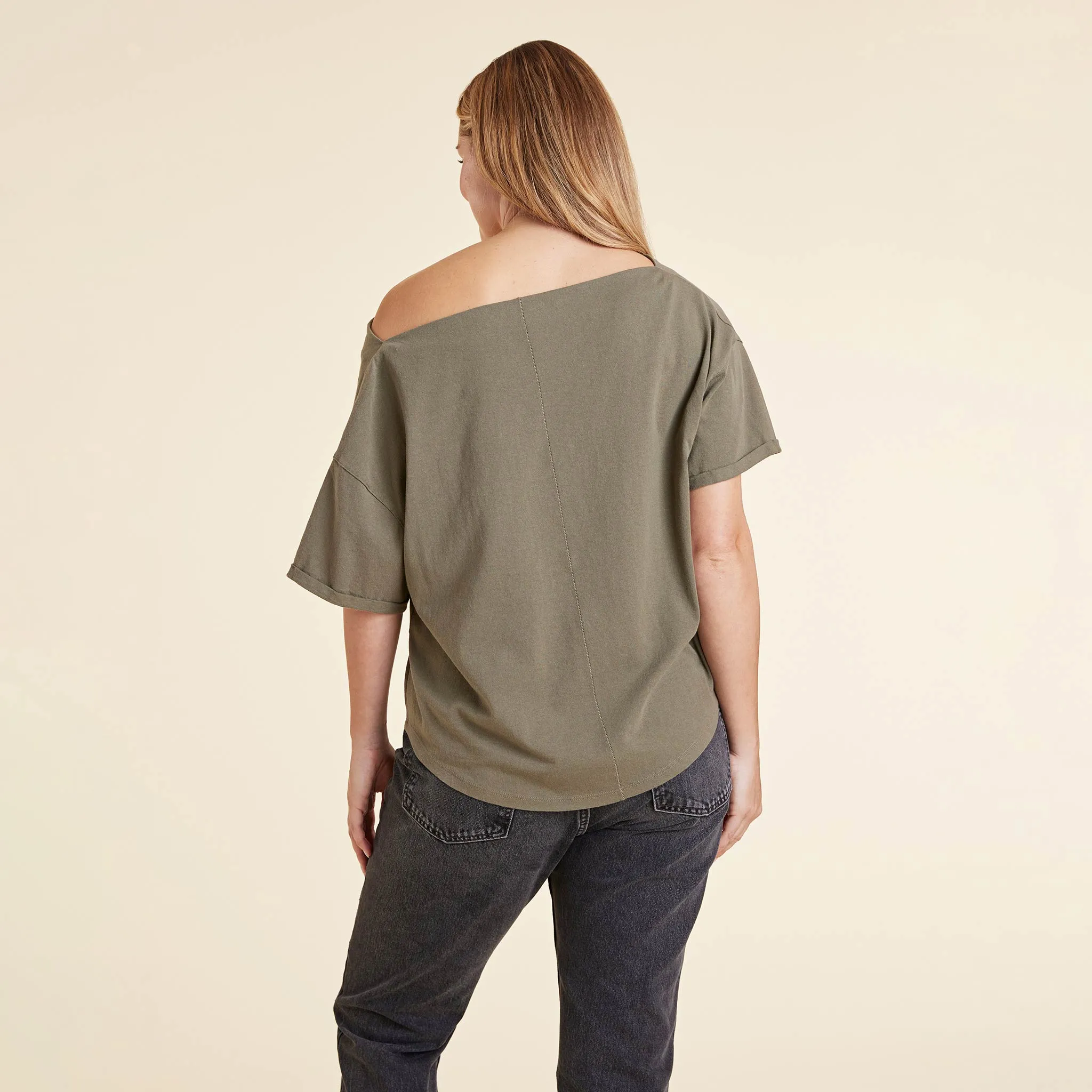 Vintage Cotton Off The Shoulder T-Shirt sold by nuuds product image thumbnail 3