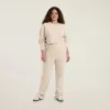 Wide Leg Sweatpant | Bone sold by nuuds