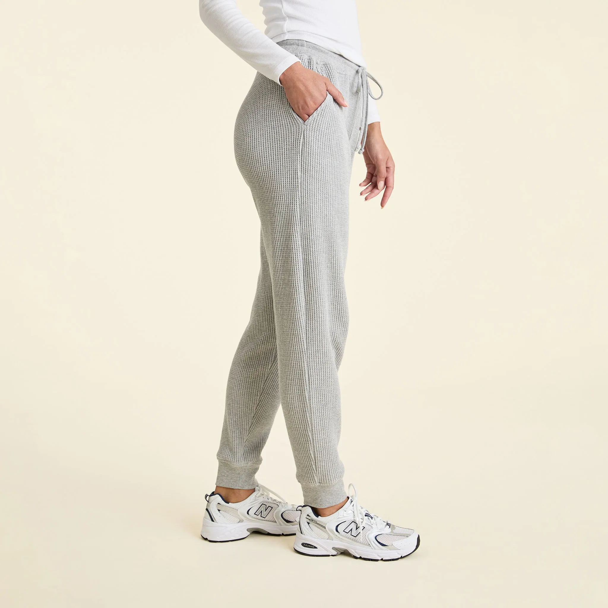 Waffle Jogger | Heather Grey sold by nuuds product image thumbnail 3