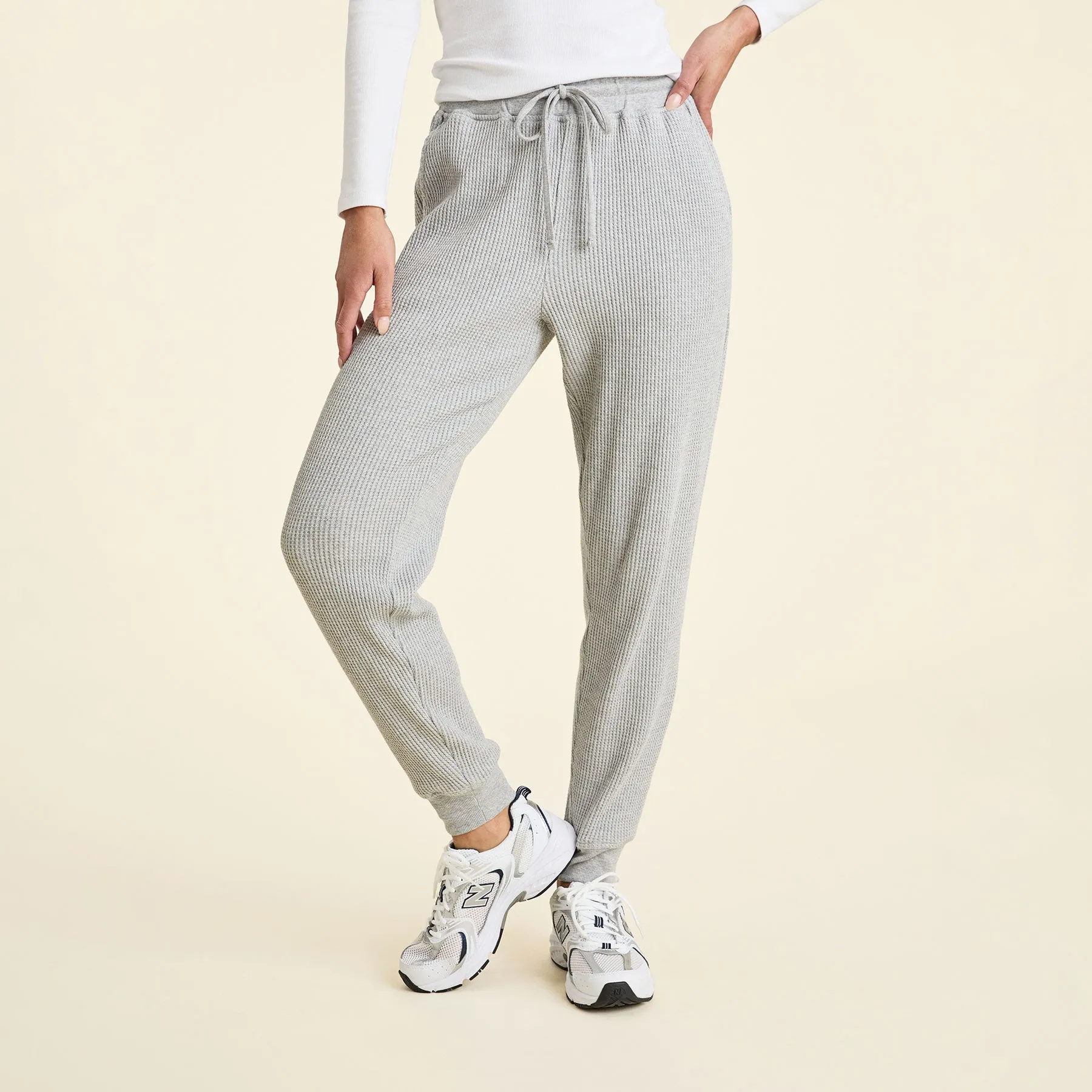 Waffle Jogger | Heather Grey sold by nuuds
