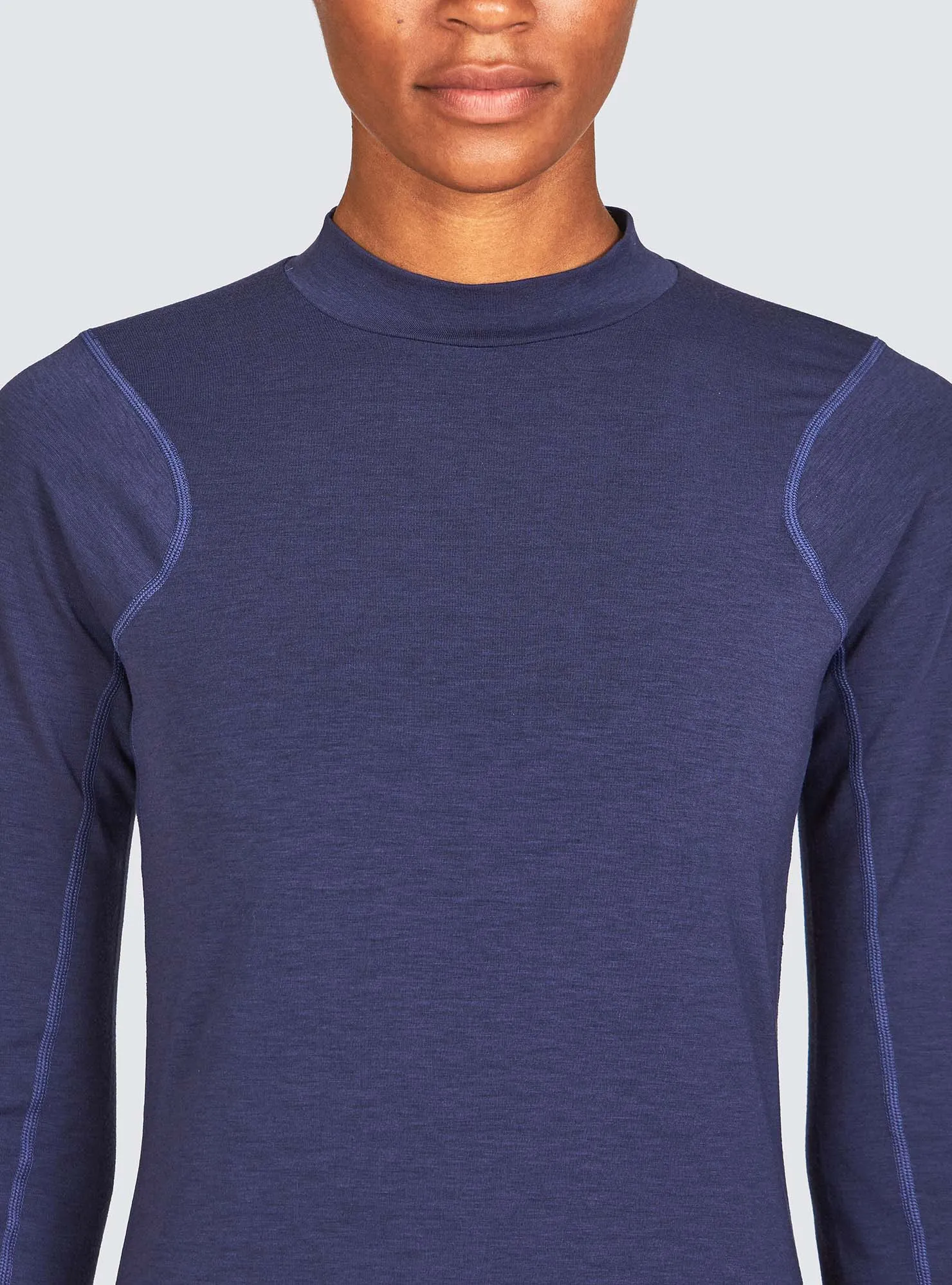 W's Swift Tech Mockneck LS in Astral sold by Janji product image thumbnail 4