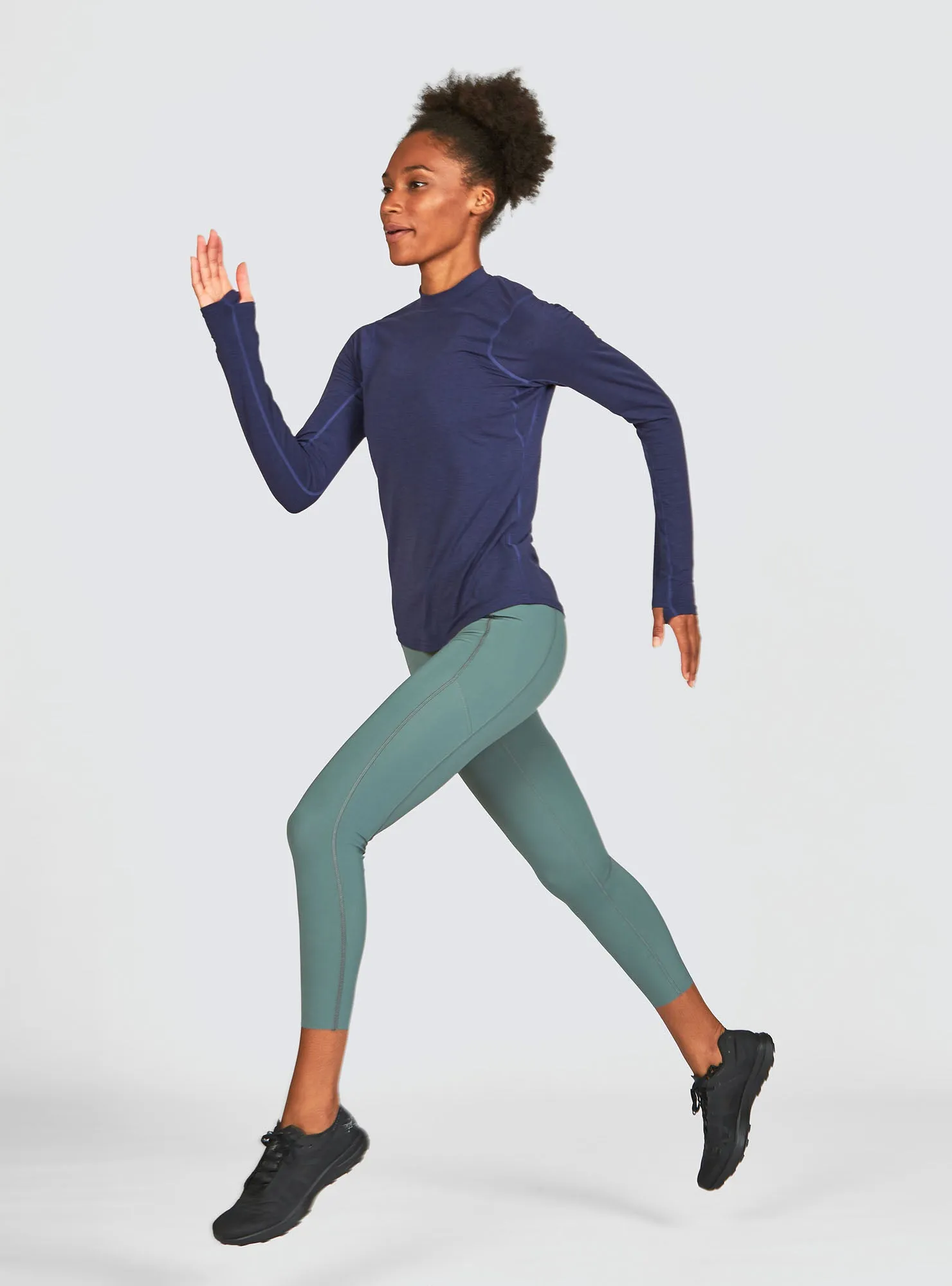 W's Swift Tech Mockneck LS in Astral sold by Janji