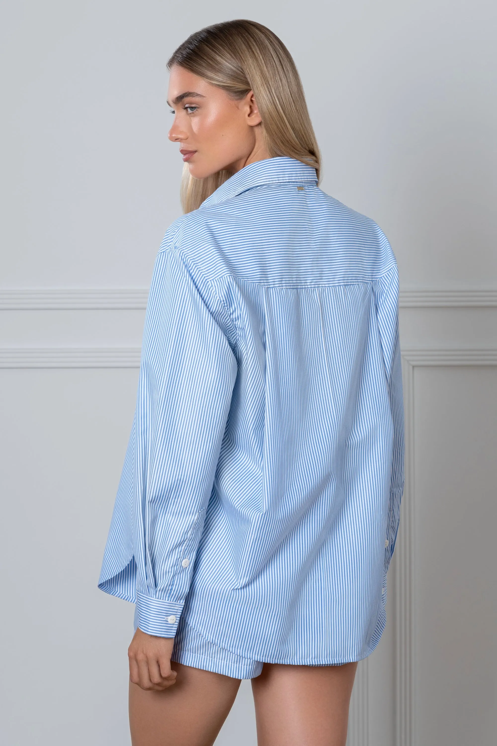 Striped Shirt Blue sold by Gooseberry Intimates product image thumbnail 4