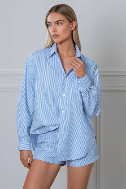 Striped Shirt Blue sold by Gooseberry Intimates