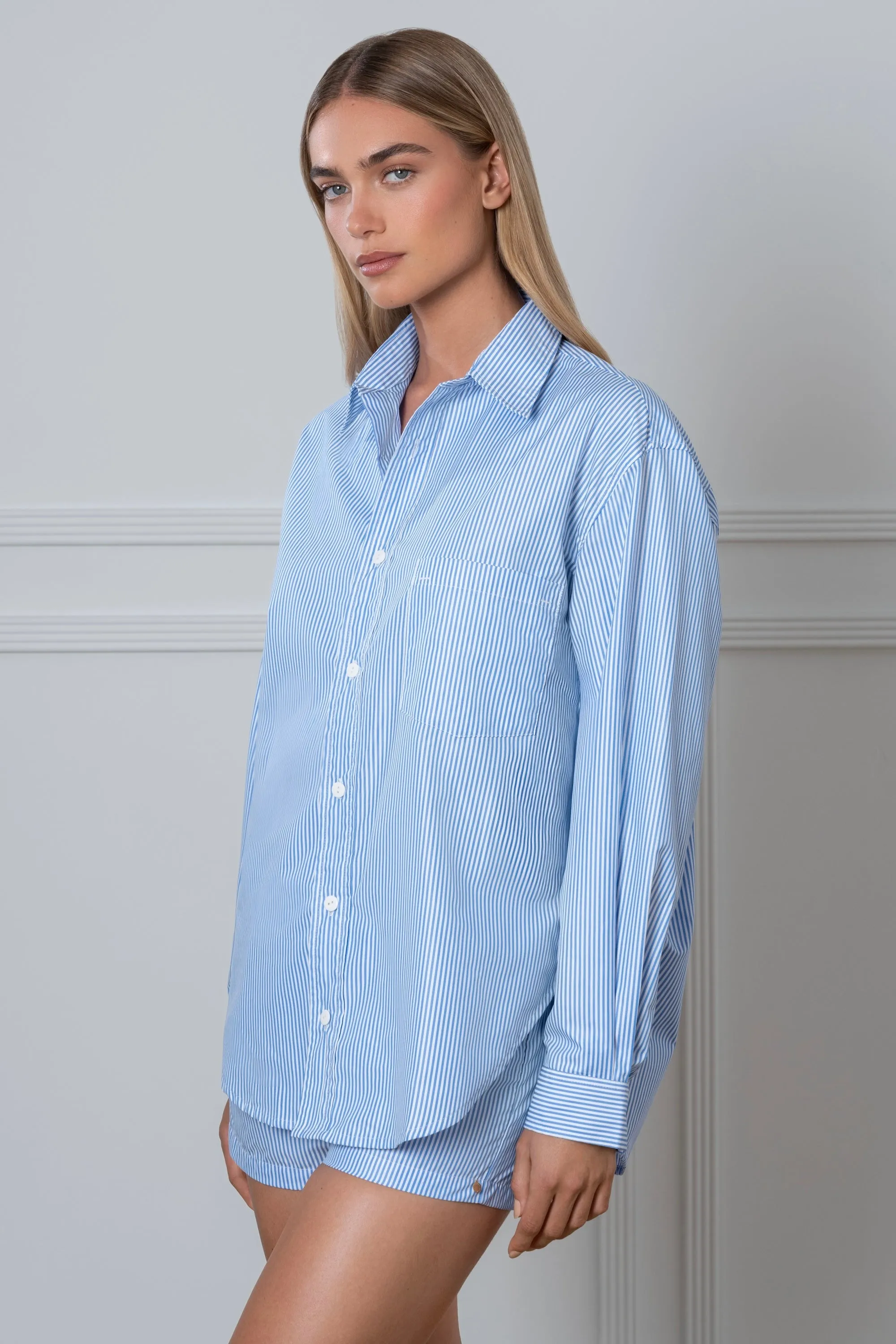 Striped Shirt Blue sold by Gooseberry Intimates product image thumbnail 5