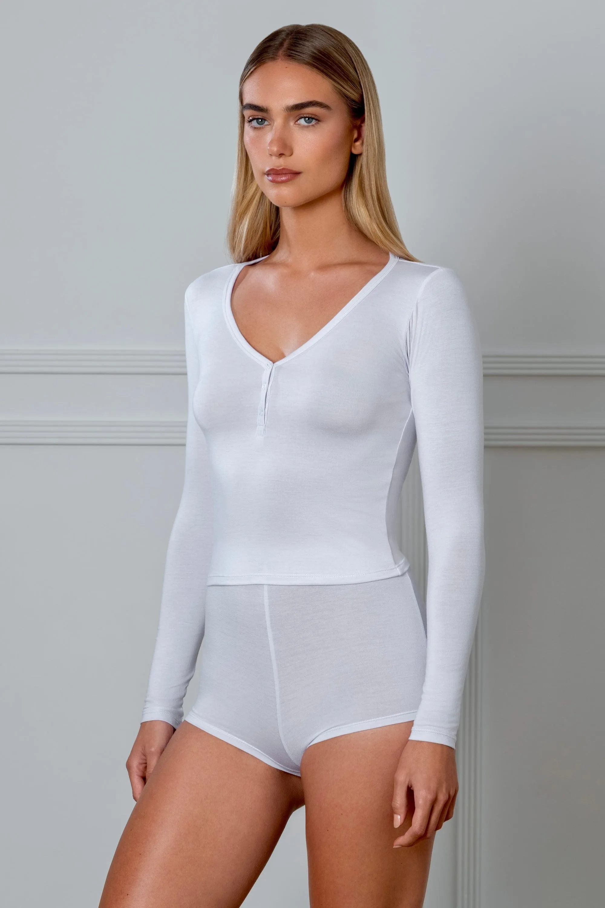 Long Sleeve Top White sold by Gooseberry Intimates product image thumbnail 3