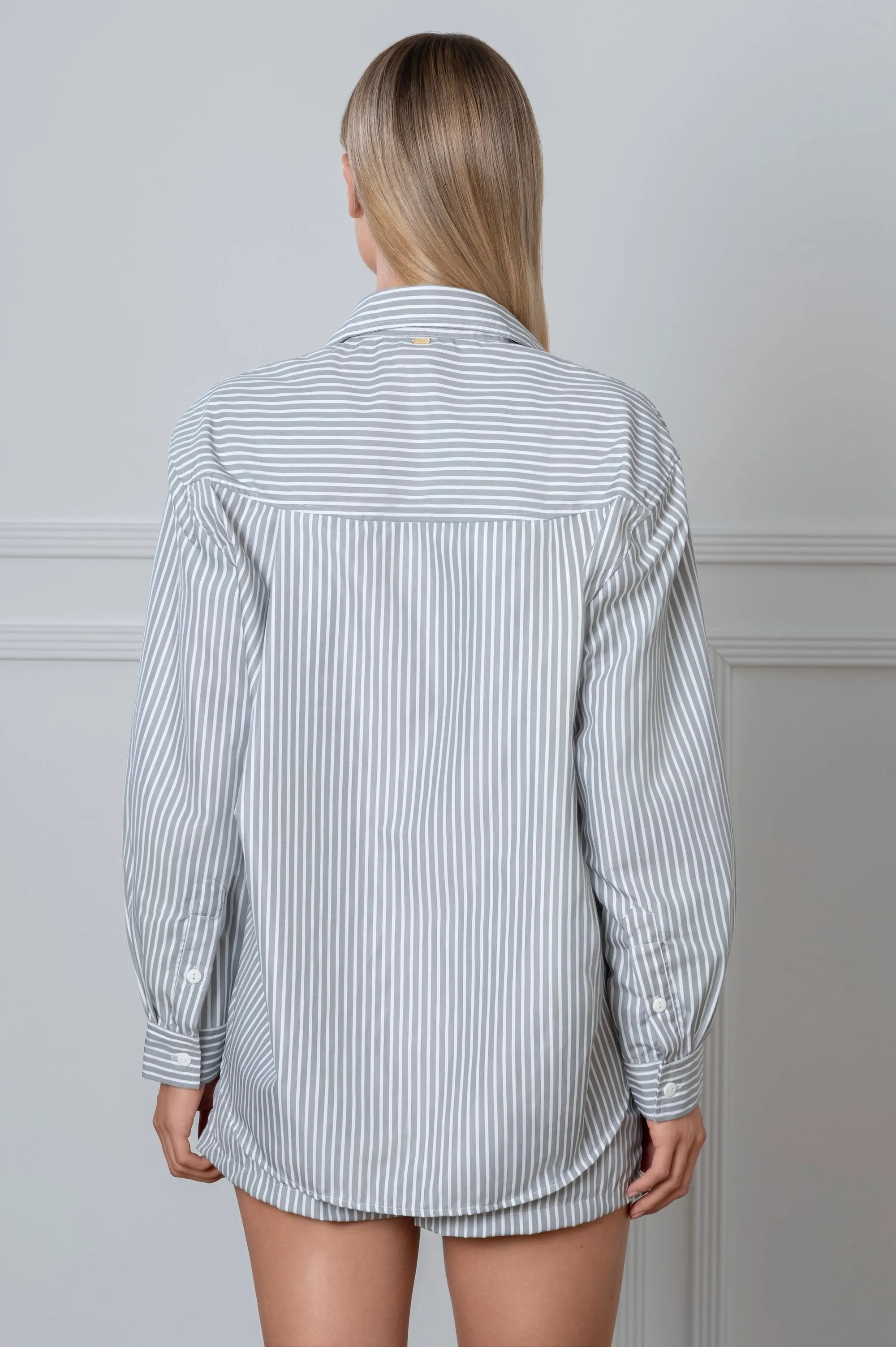 Striped Shirt Grey sold by Gooseberry Intimates product image thumbnail 4