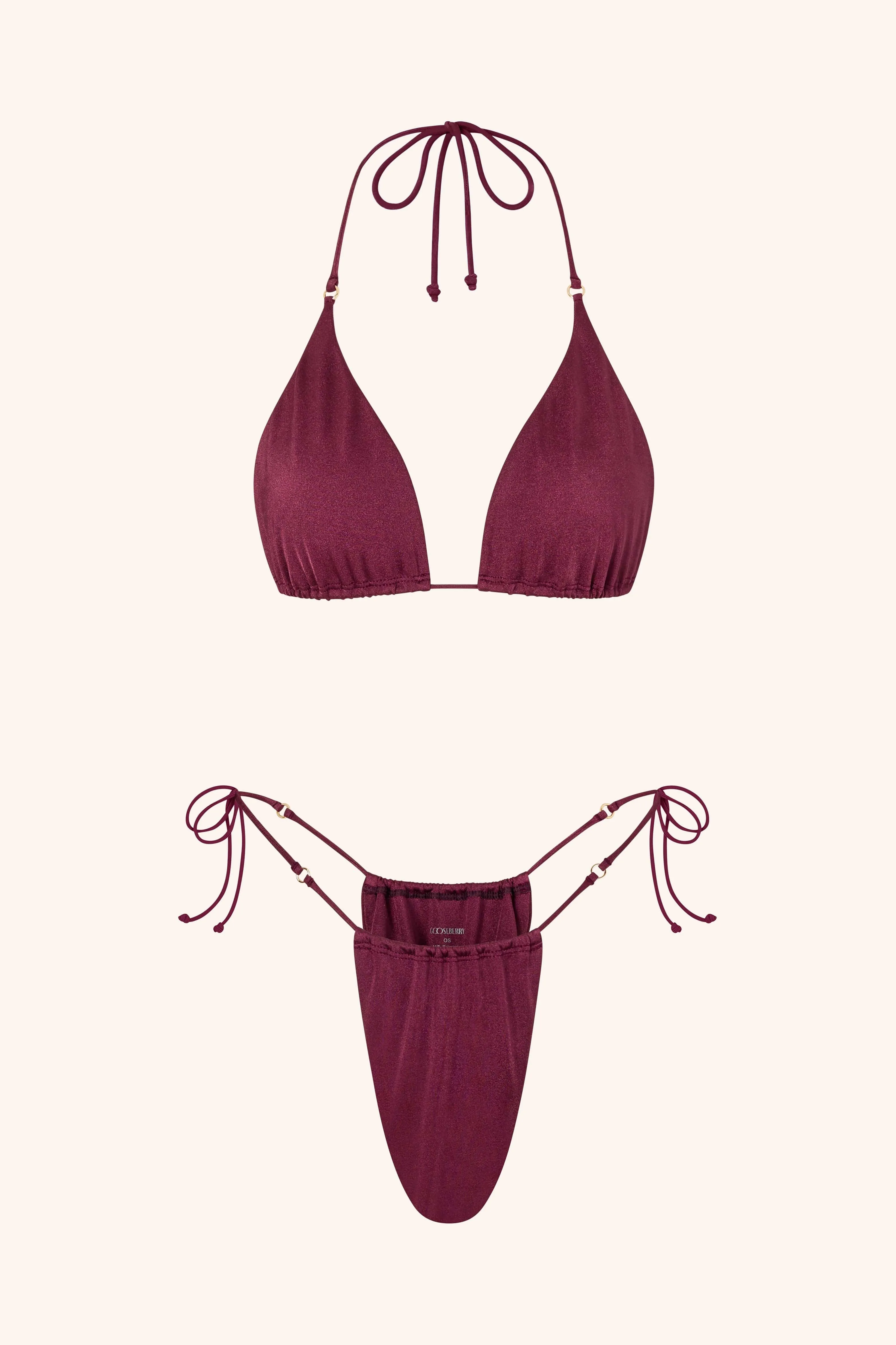 Halterneck Triangle Cassis sold by Gooseberry Intimates product image thumbnail 5