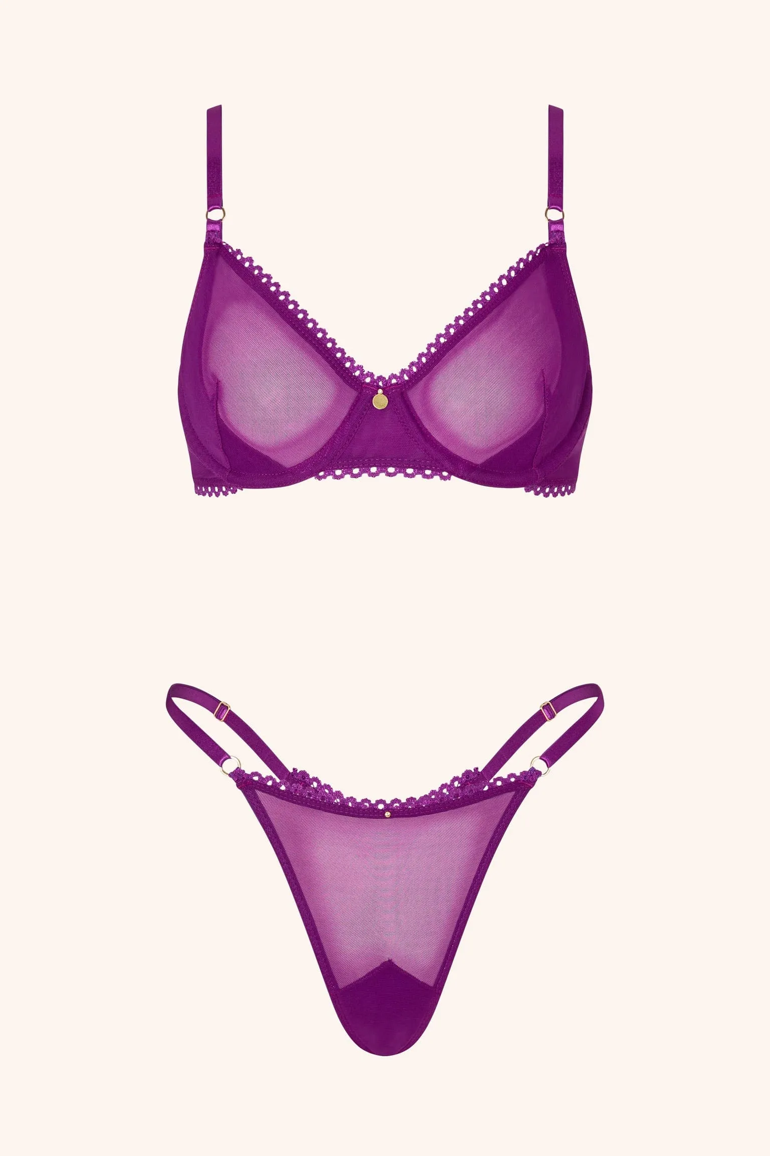 Push Up Bra Plum sold by Gooseberry Intimates product image thumbnail 4