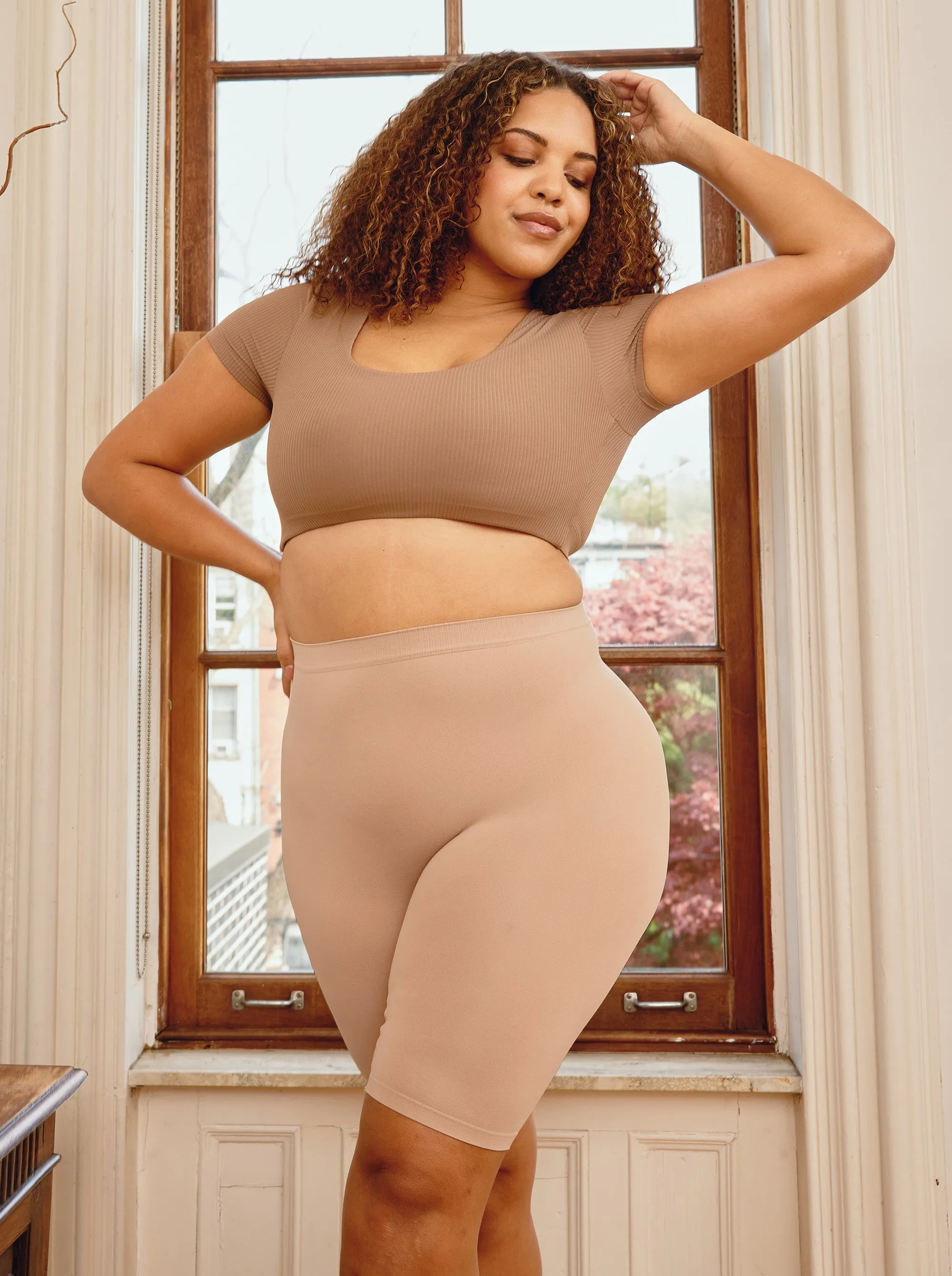 The Staple 9" Almond sold by Thigh Society