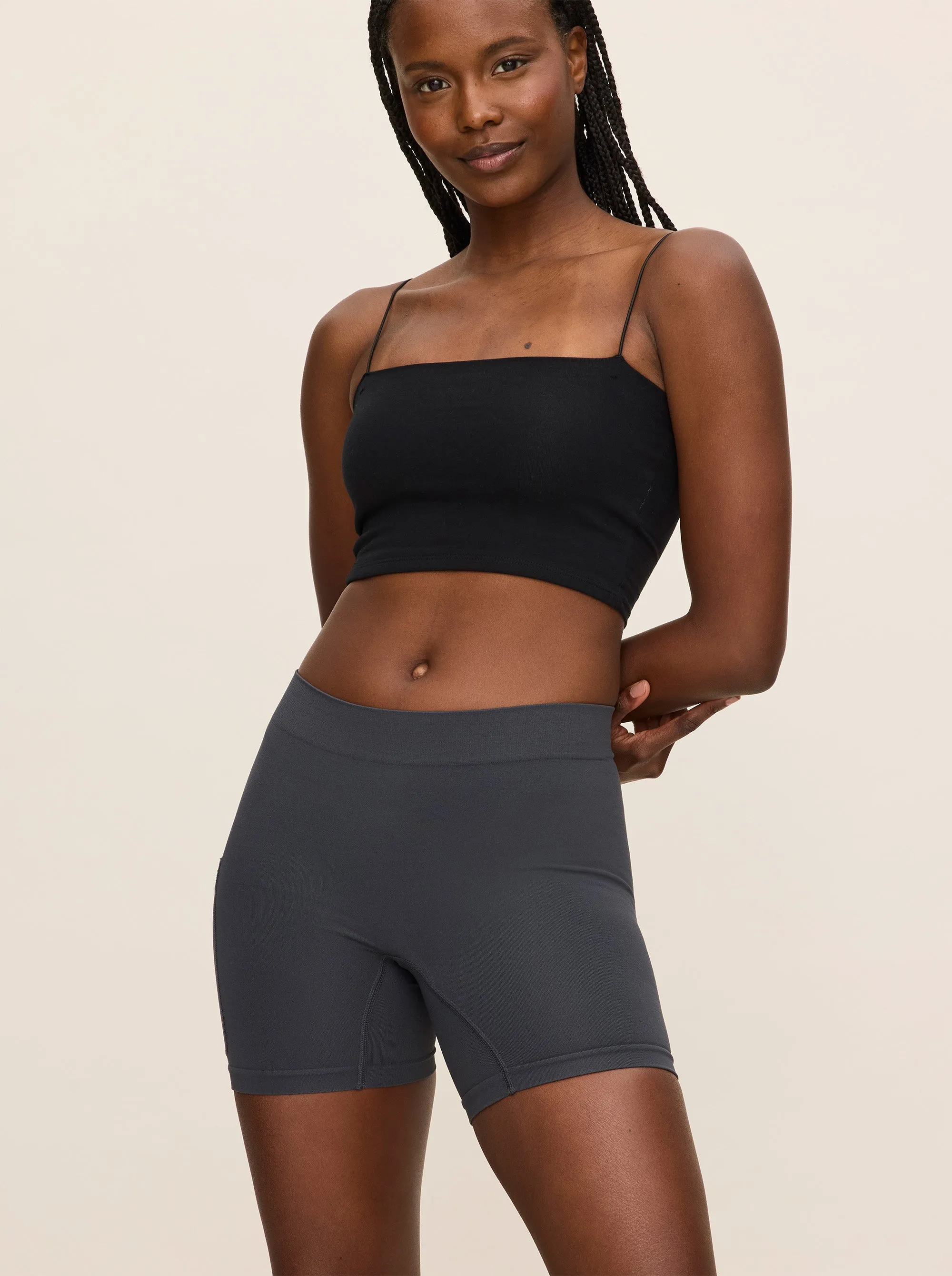 The Cargo 5" Charcoal sold by Thigh Society