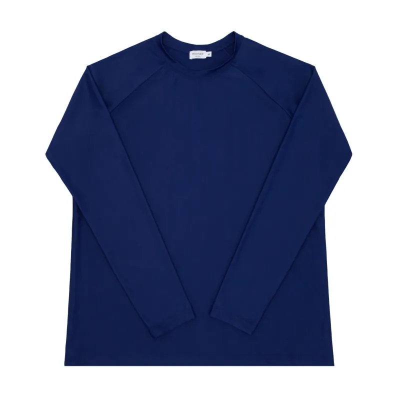 men's navy rashguard sold by minnow