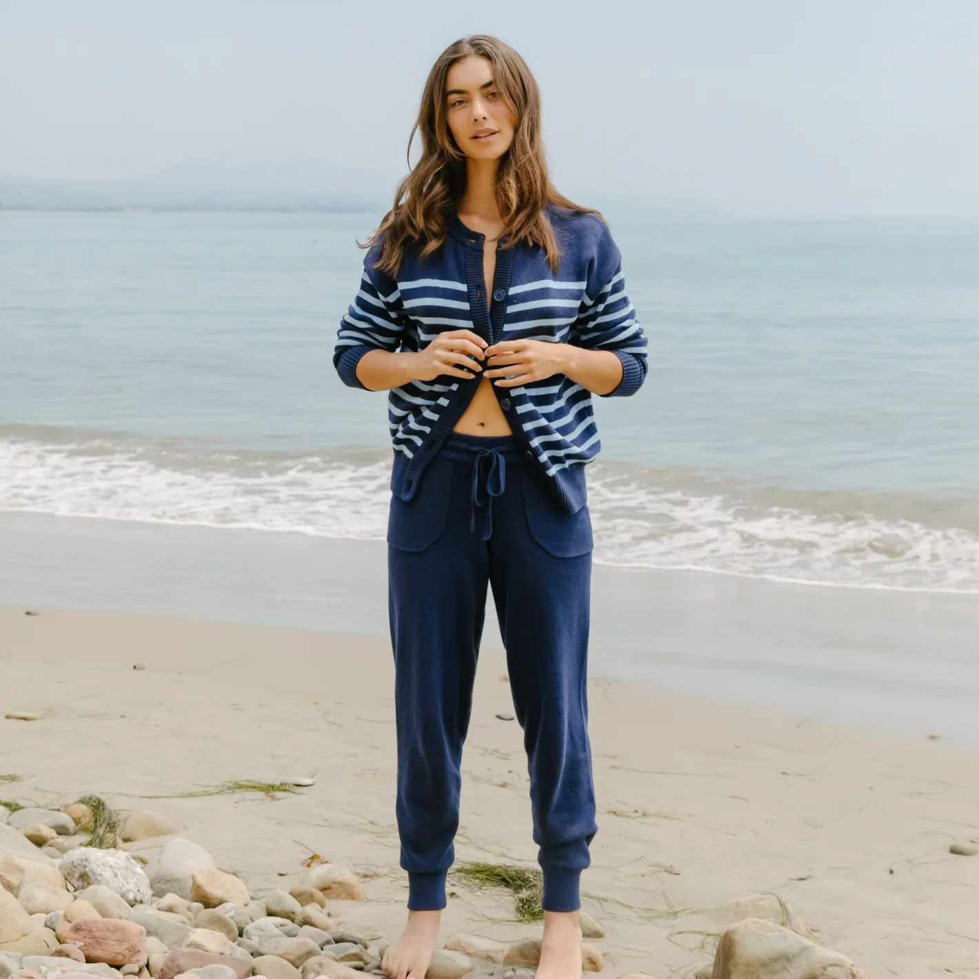 women's navy knit pant sold by minnow product image thumbnail 2