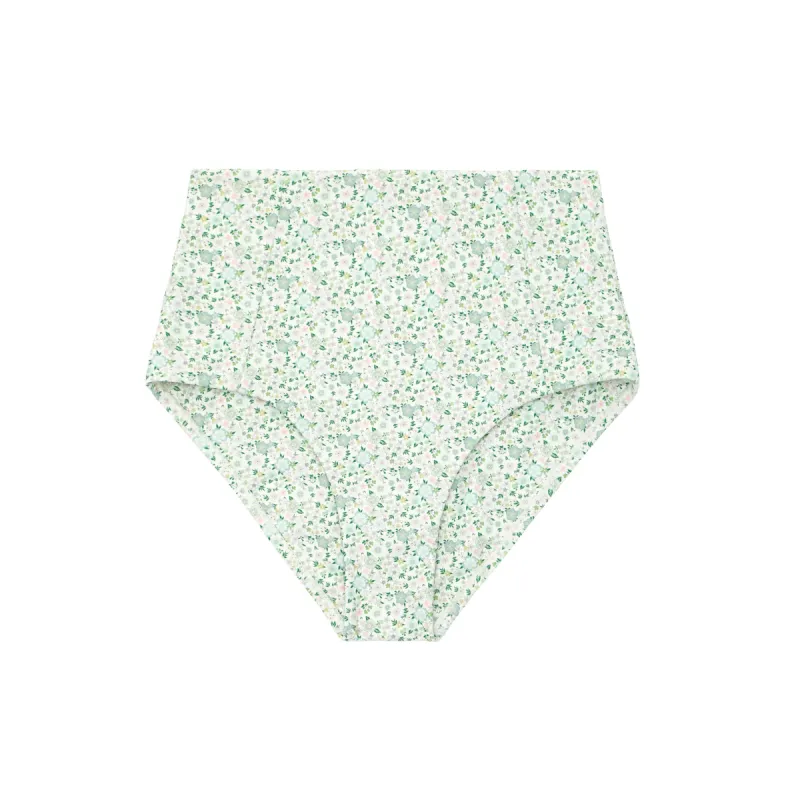 women's sea marsh floral high waist bikini bottom sold by minnow