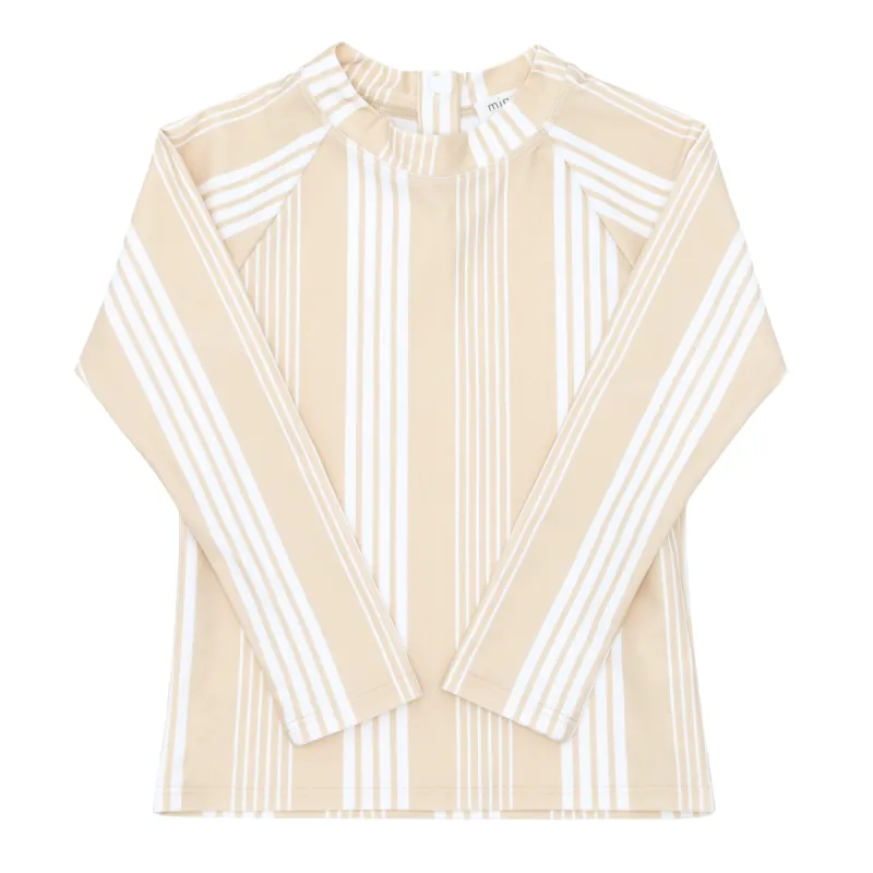 unisex café stripe rashguard sold by minnow